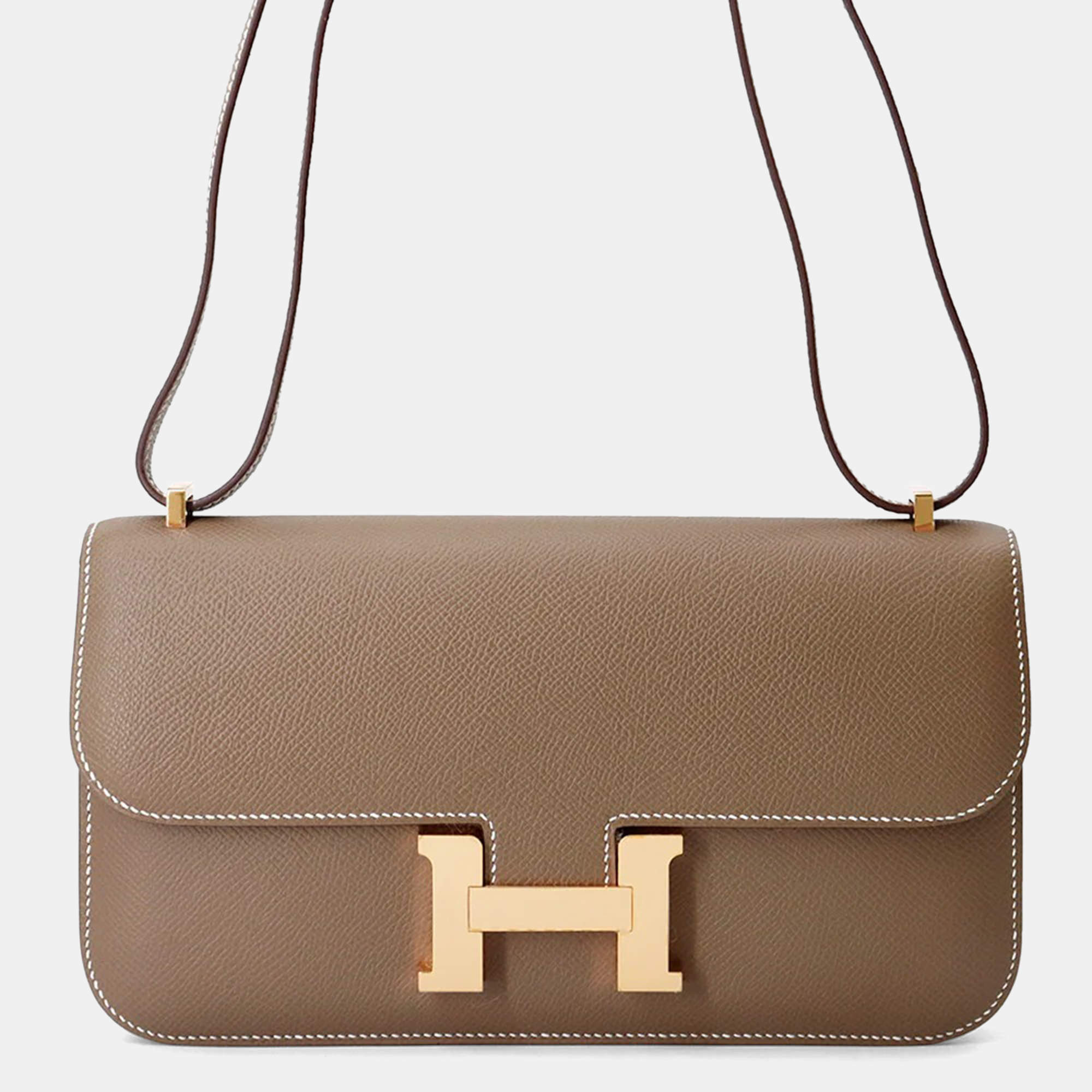 Pre Owned Hermes Constance Elan Miroir Etoupe Epsom
