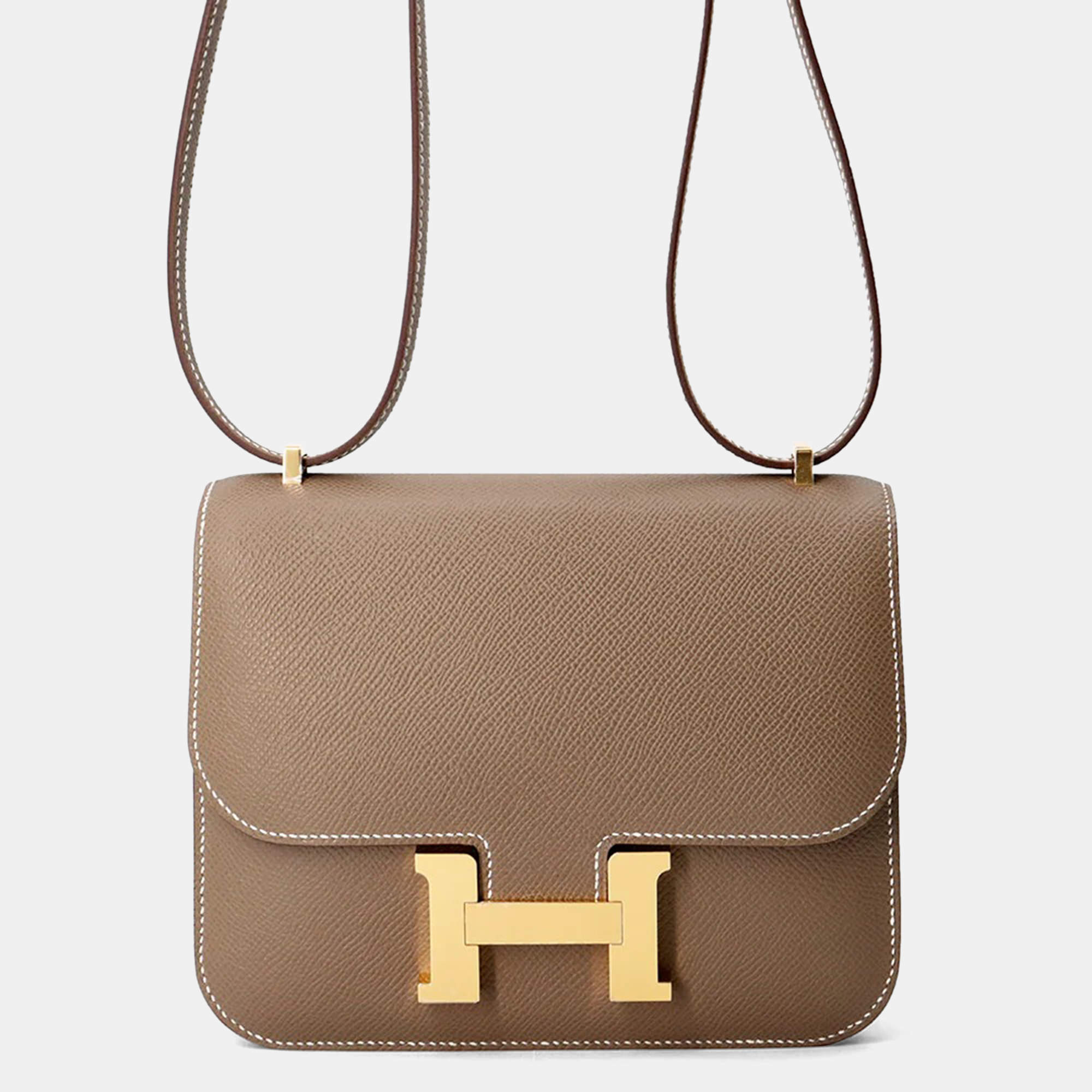 Pre Owned Hermes Constance3  Size Mini Miroir Etoupe Epsom Bag