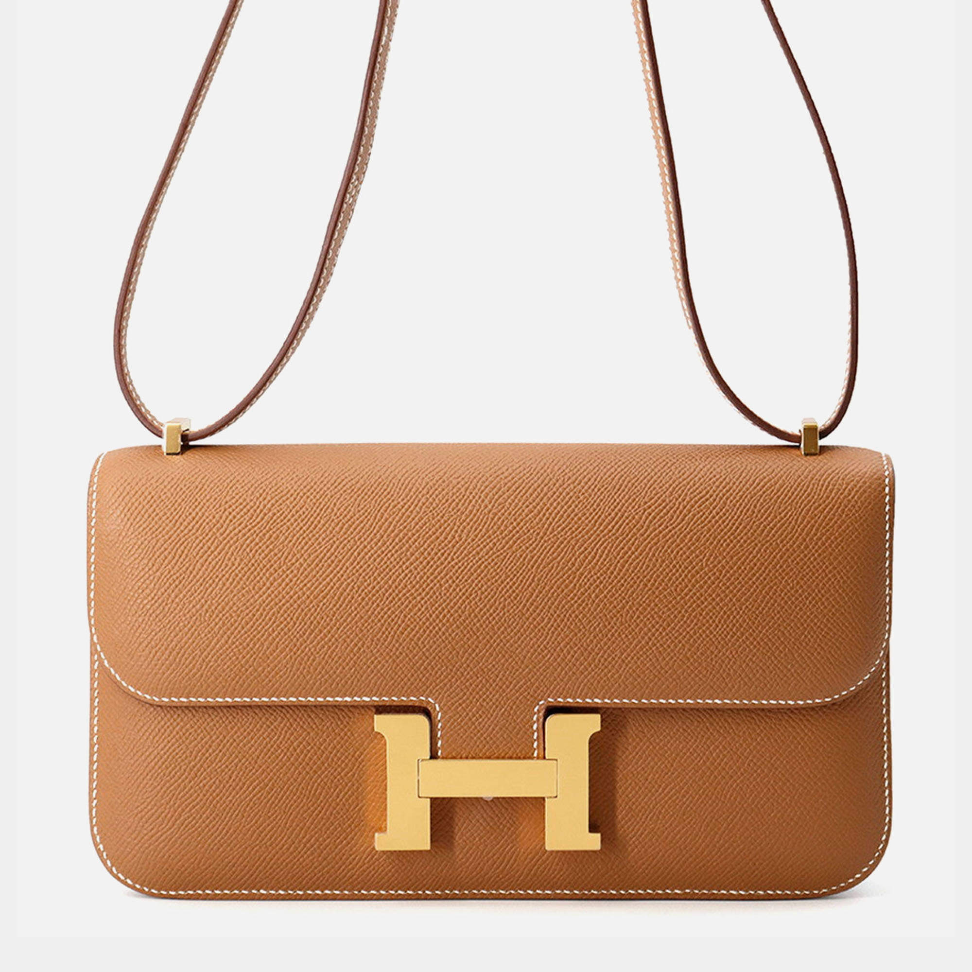 Pre Owned Hermes Constance Elan Miroir Gold Epsom