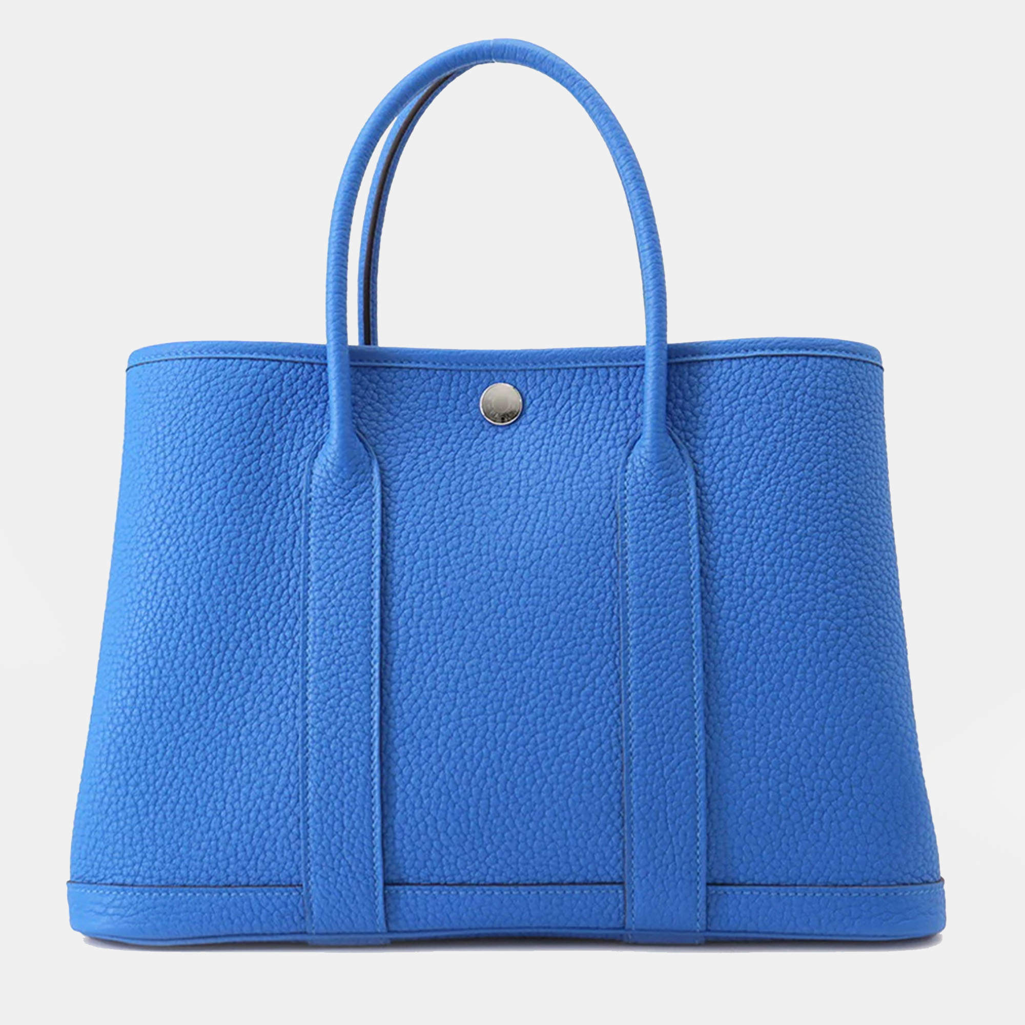 مملوكة مسبقًا Hermes Garden Party Blue Hydra Negonda Leather Size Tpm