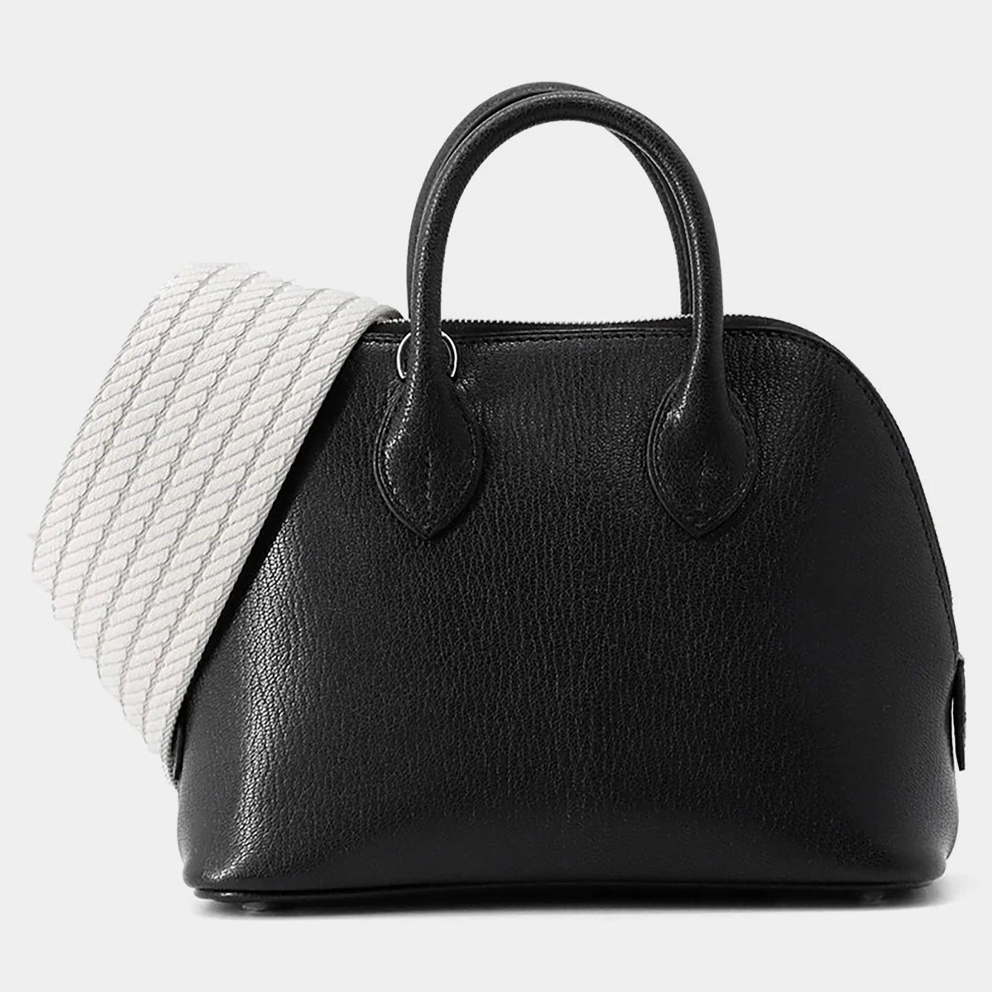 مملوكة مسبقًا Hermes Bolide 1923 Sangle Cortage Black Chevre Shamqila Size Mini