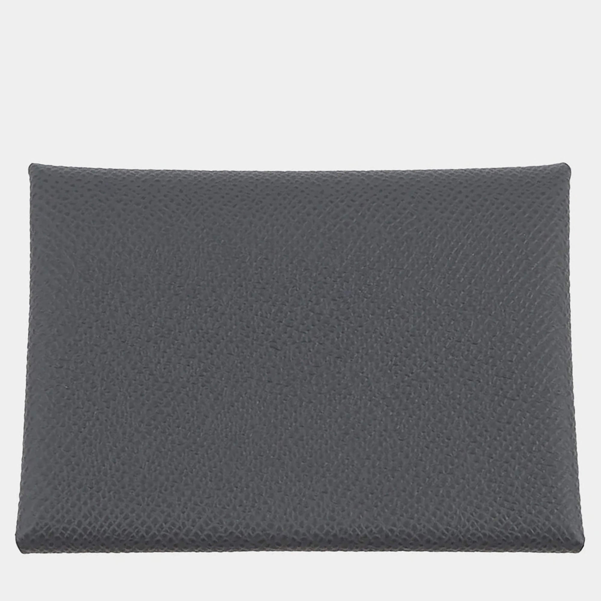 Pre Owned Hermes Calvi Duo Ardoise Epsom