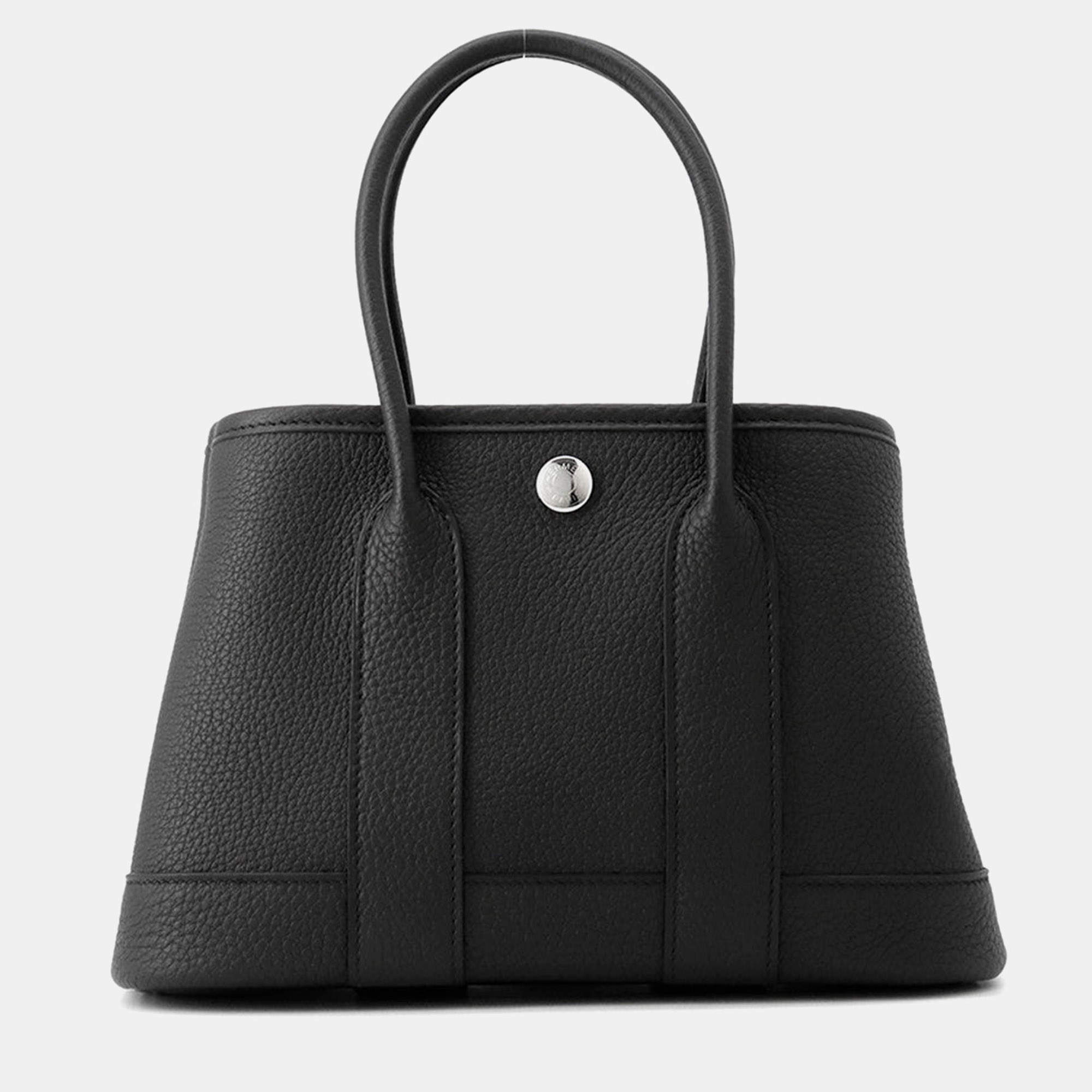 مملوكة مسبقًا Hermes Neo Garden Black Negonda Leather Size 23