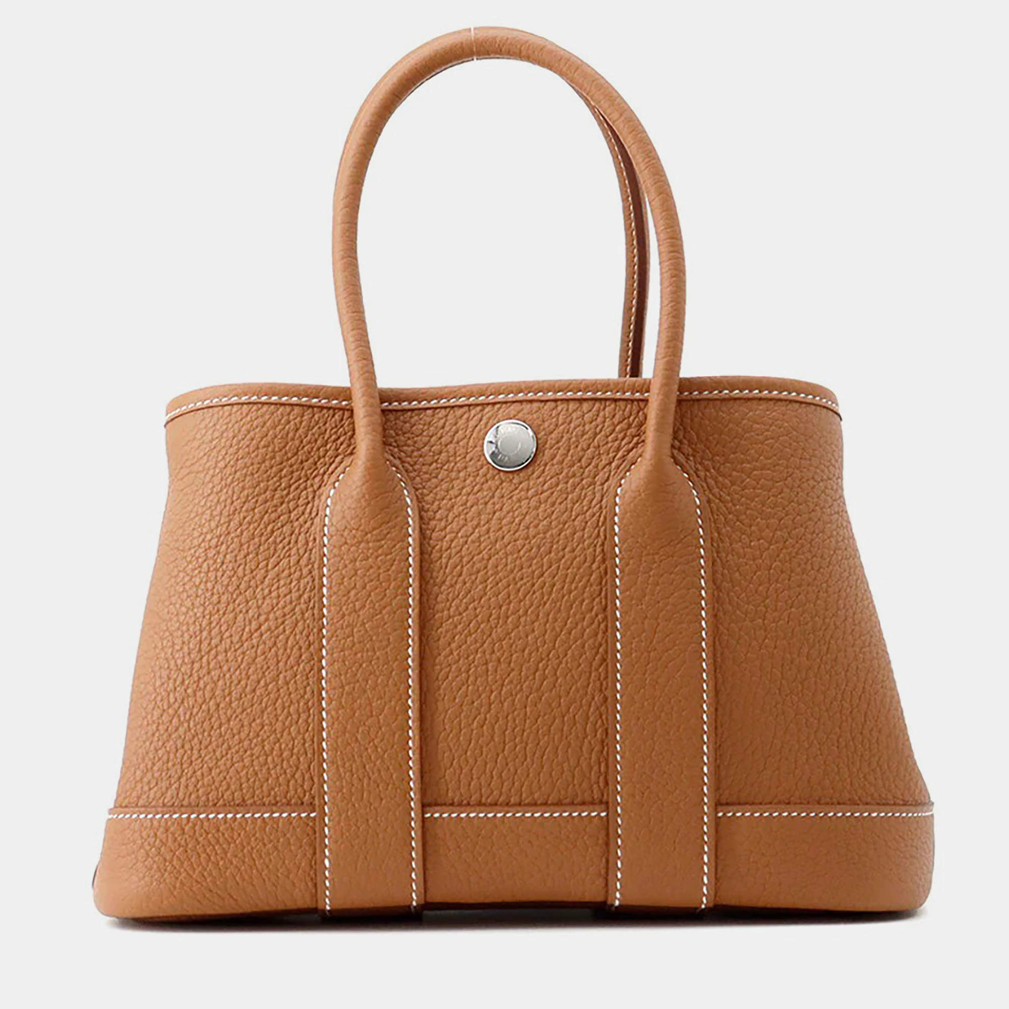 Pre Owned Hermes Neo Garden Gold Negonda Leather Size 23