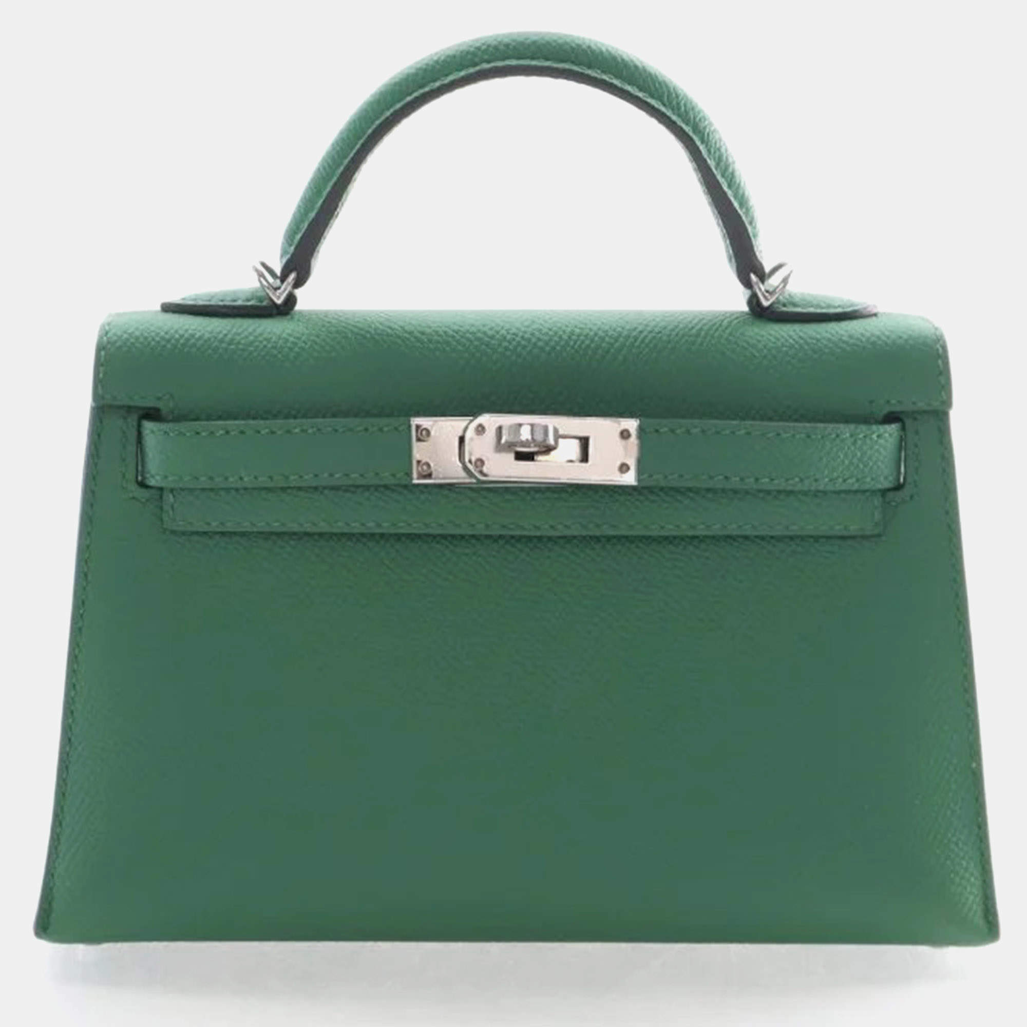 Pre Owned Hermes Catcus Verso Epsom Mini Kelly PHW