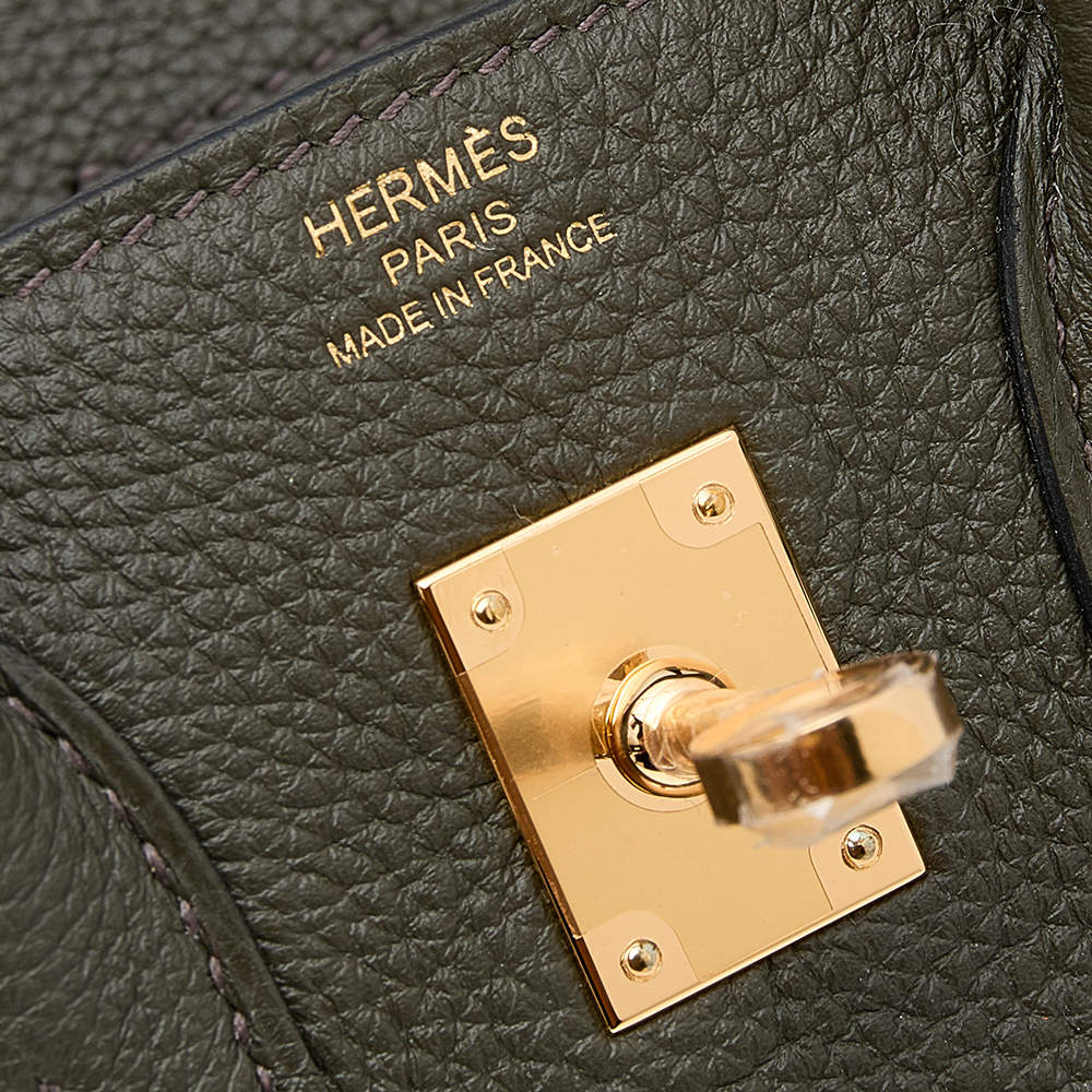 Hermes 50cm Vert de Gris Togo Leather - Lina Collections