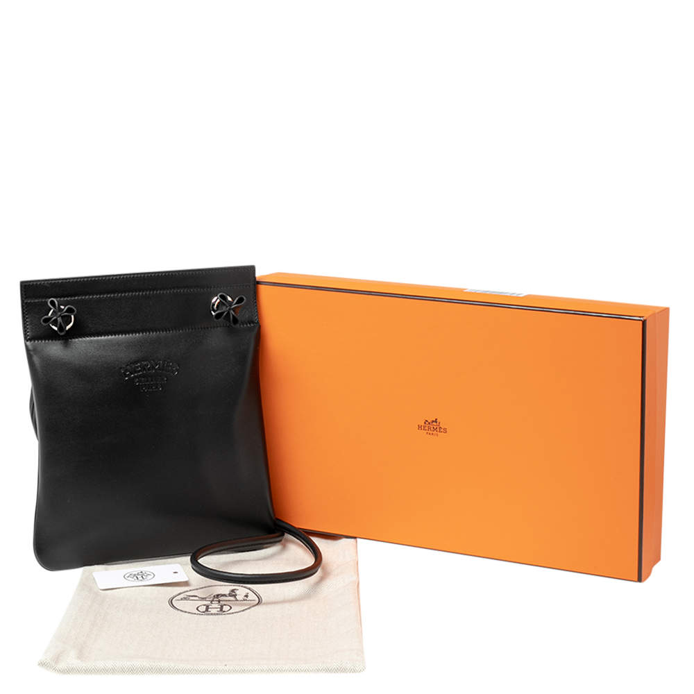 Hermes Black Milo and Swift Leather Aline Mini Bag Hermes