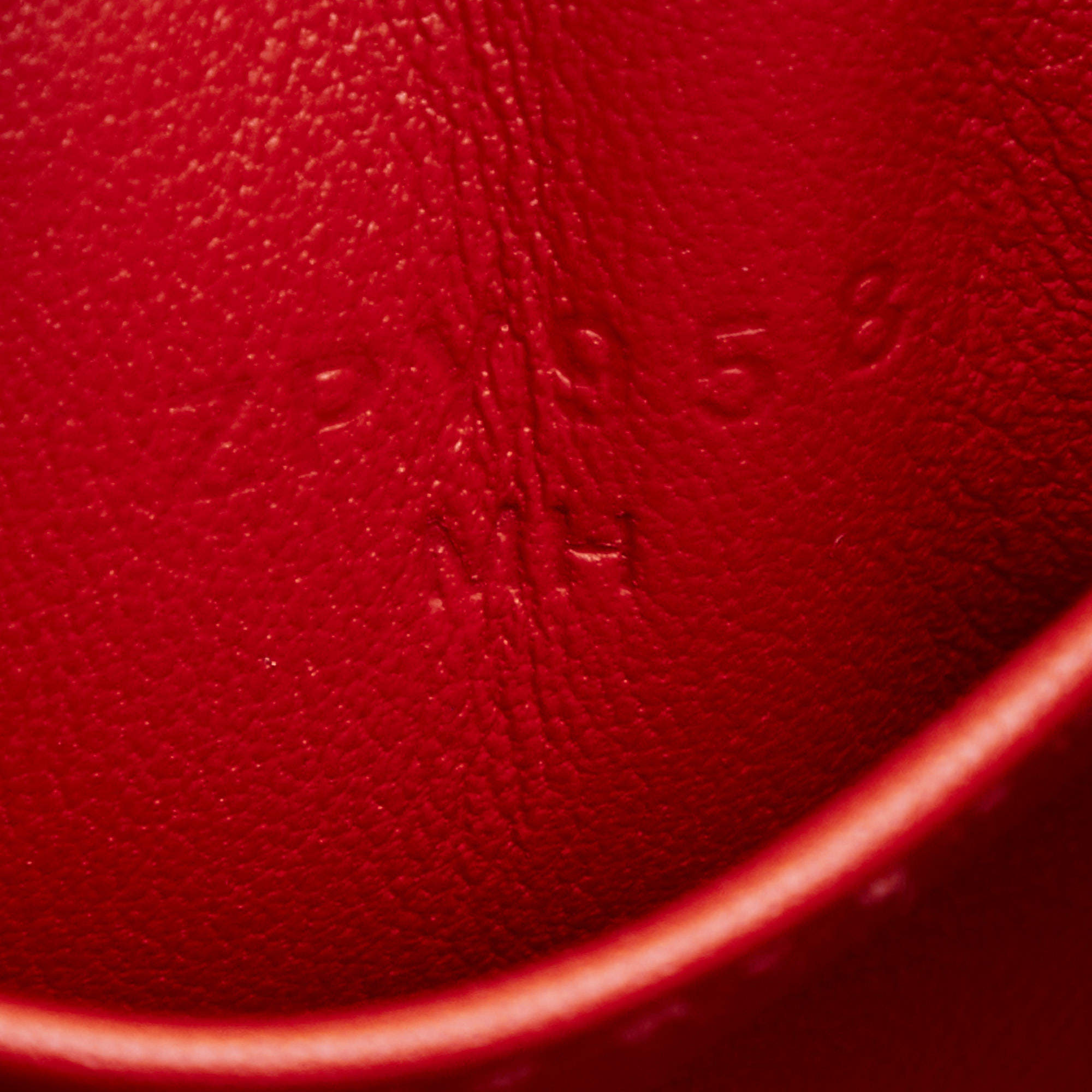 Hermès Rouge Tomate Taurillon Clemence Leather Gold Finish Mini