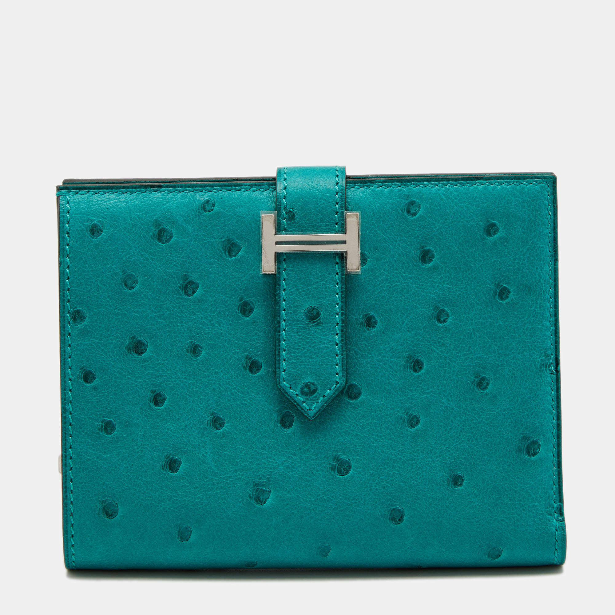 【ダークグリーン★】◆HERMES◆ ウォレット Bearn combine Hermes Vert Vertigo Ostrich Bearn Gusset Wallet Hermes | TLC