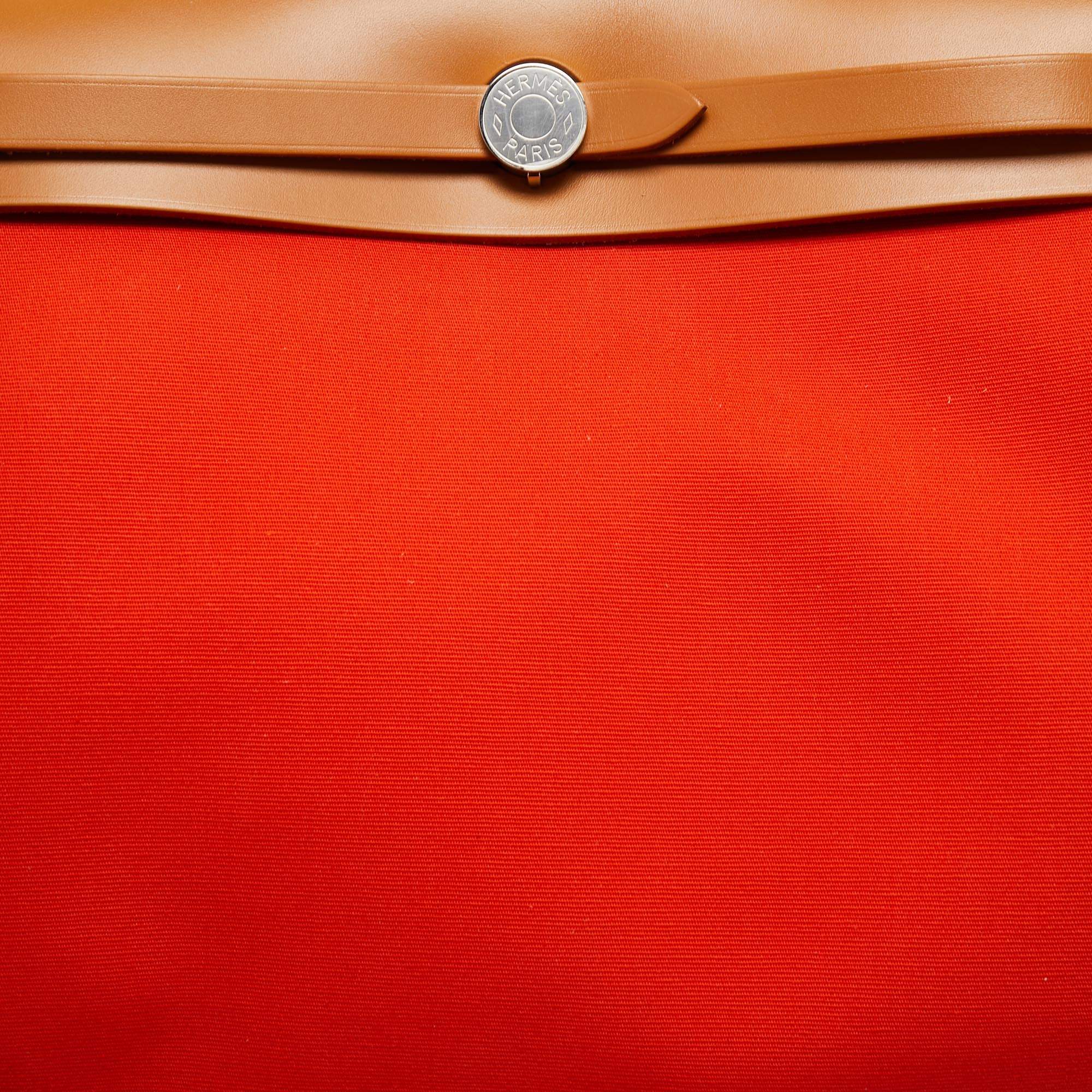 Hermès Hermès Herbag Zip 31 Canvas Handbag-Poppy Orange