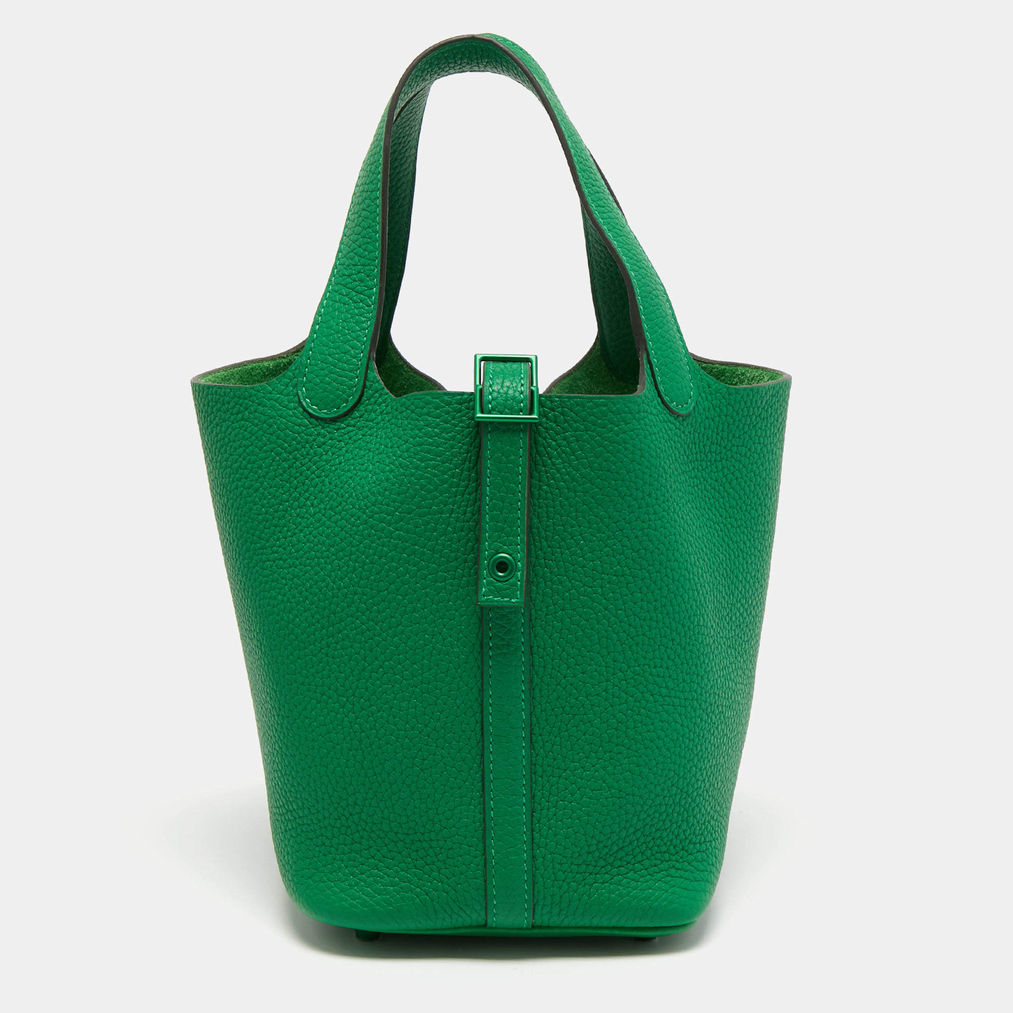 Hermes So Green Bambou Clemence Leather Picotin Lock 18 Bag Hermes ...
