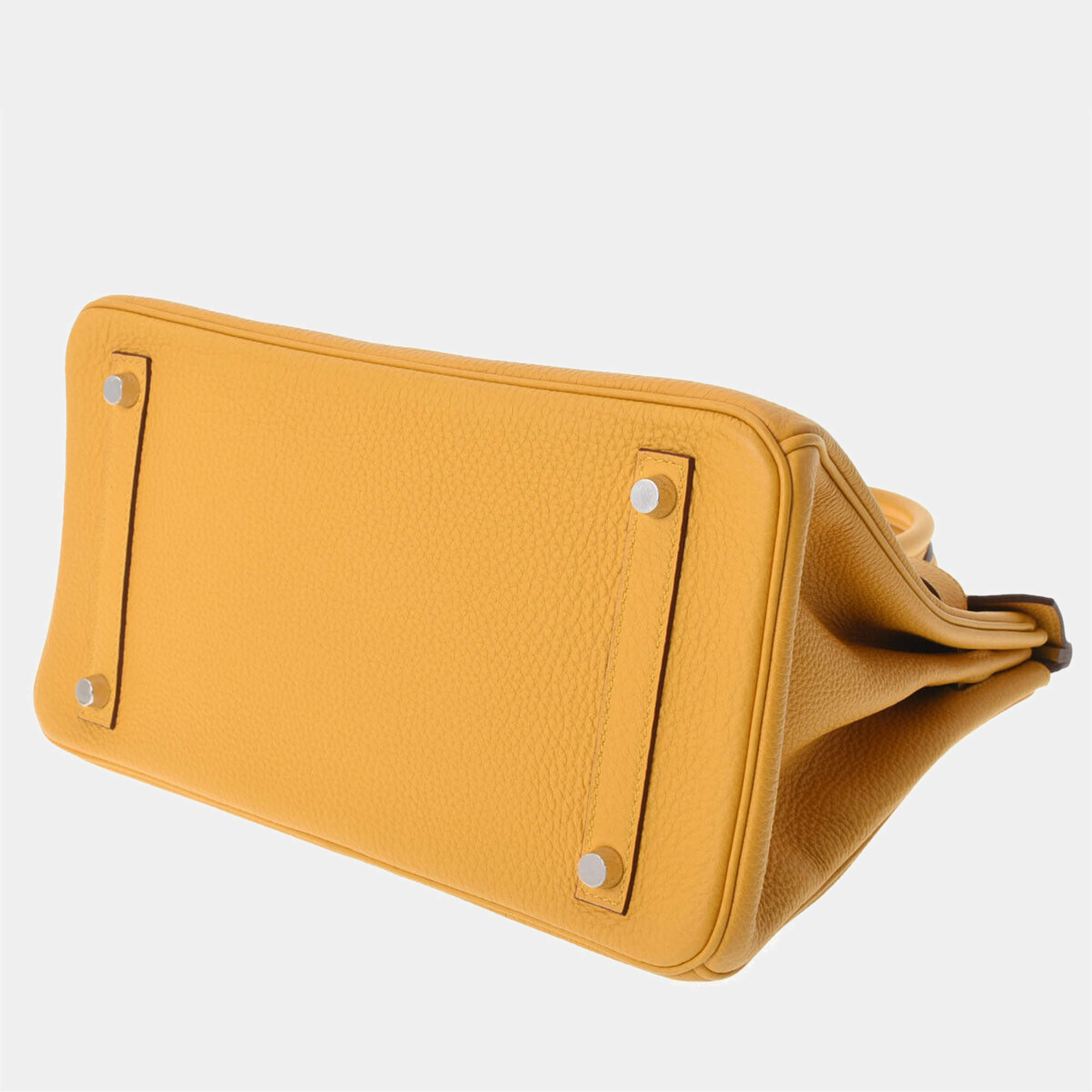 Hermes Birkin Handbag Yellow Togo with Palladium Hardware 30 Yellow 2134842