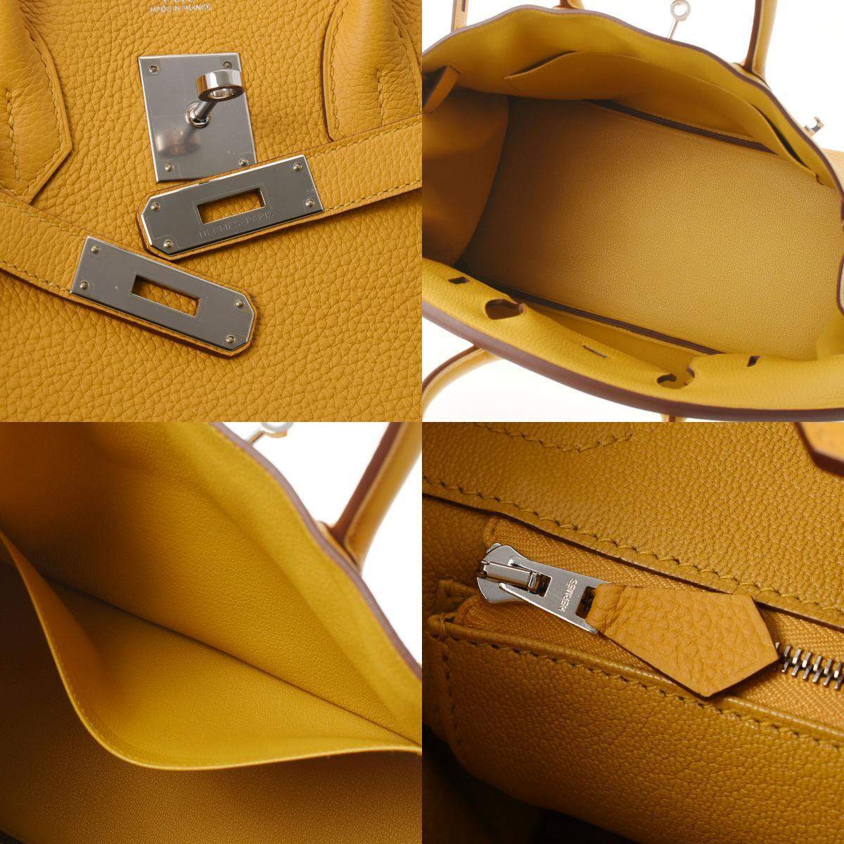 Hermes Birkin Handbag Yellow Togo with Palladium Hardware 30 Yellow 2134842