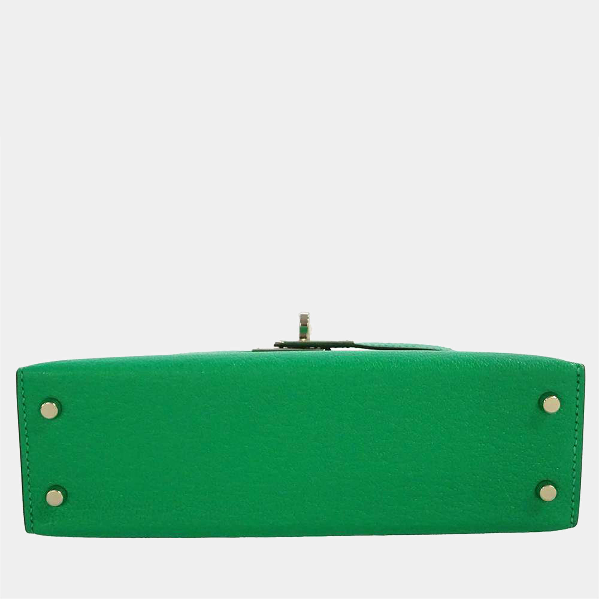 Hermes Mini Kelly II 20 Vert Fizz (0S) Green Chevre Mysore Bag – MAISON de  LUXE