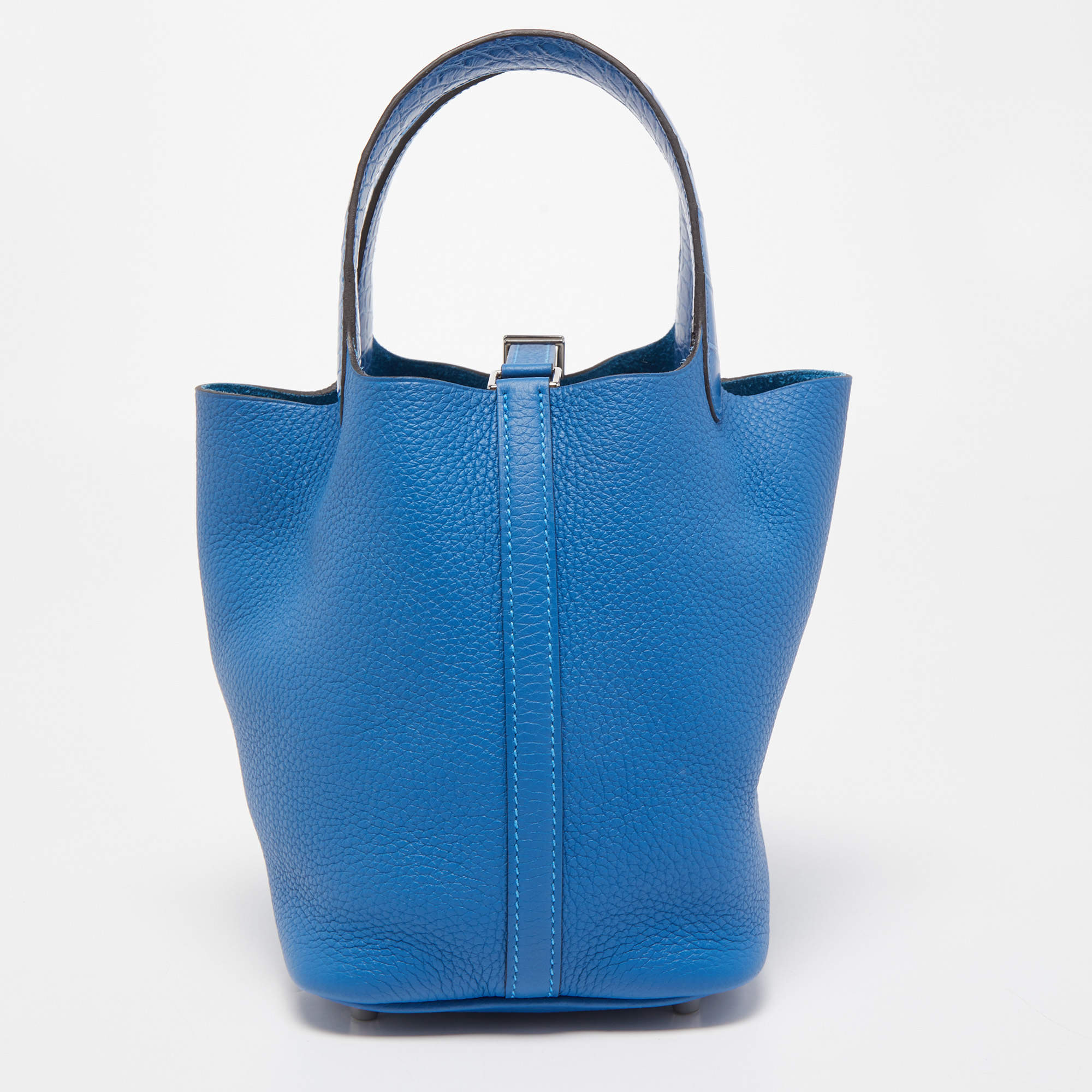 Hermes Bleu Electrique Taurillon Clemence Leather and Alligator Touch  Picotin Lock 22 Bag Hermes