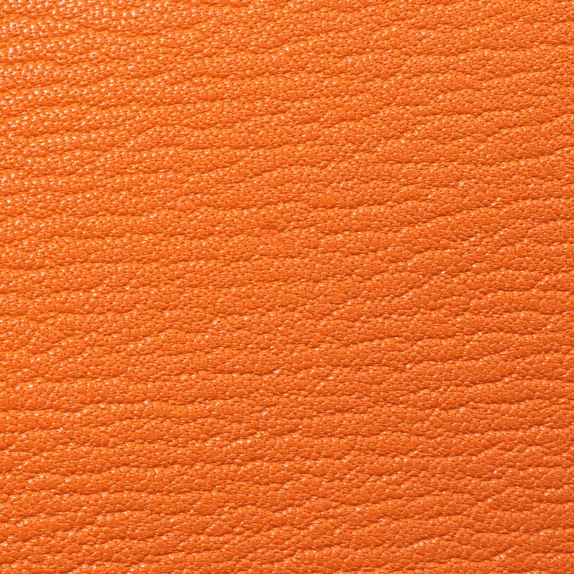 Hermès Orange Chèvre Mysore Leather Palladium Finish Geta Sangle