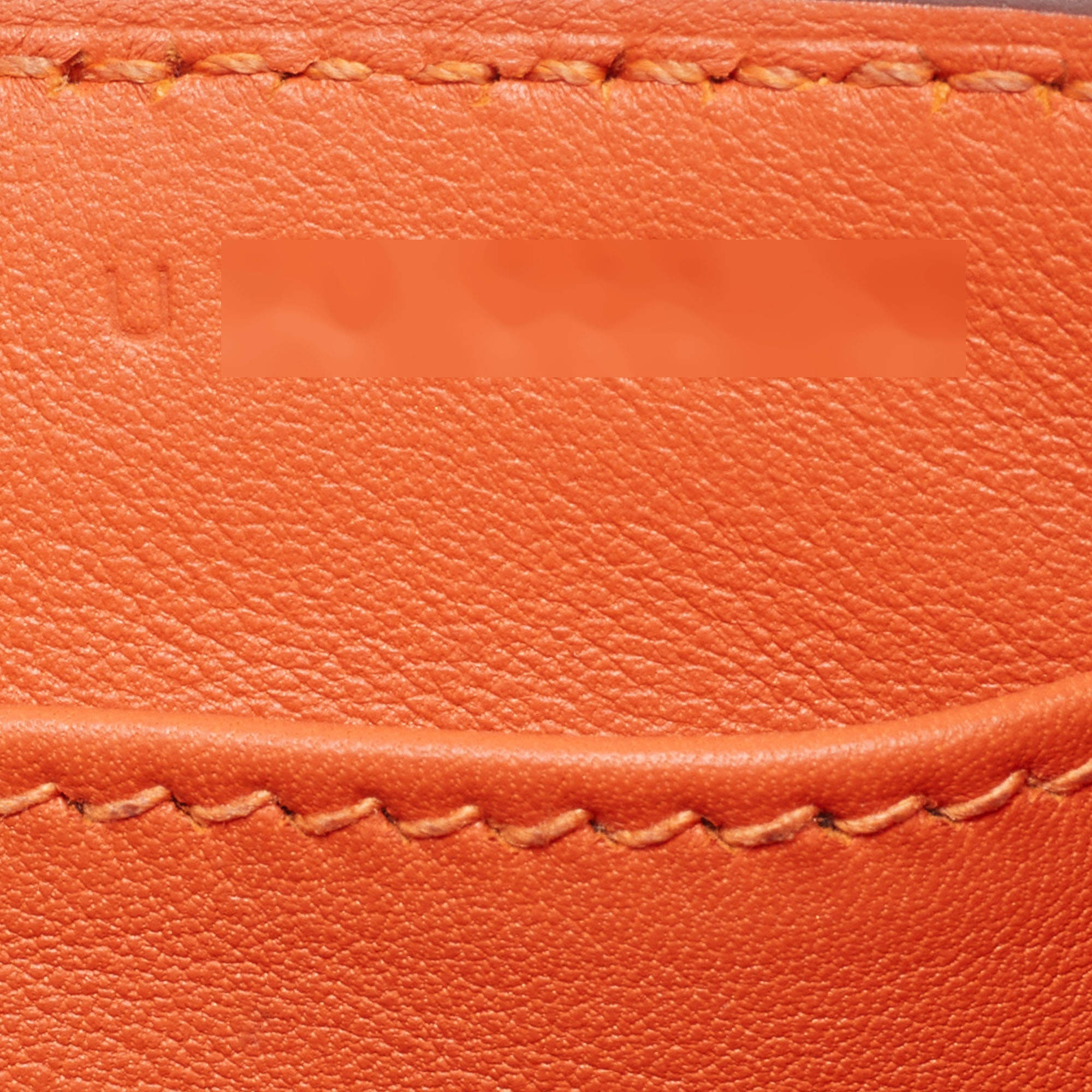 Hermès Orange Chèvre Mysore Leather Palladium Finish Geta Sangle