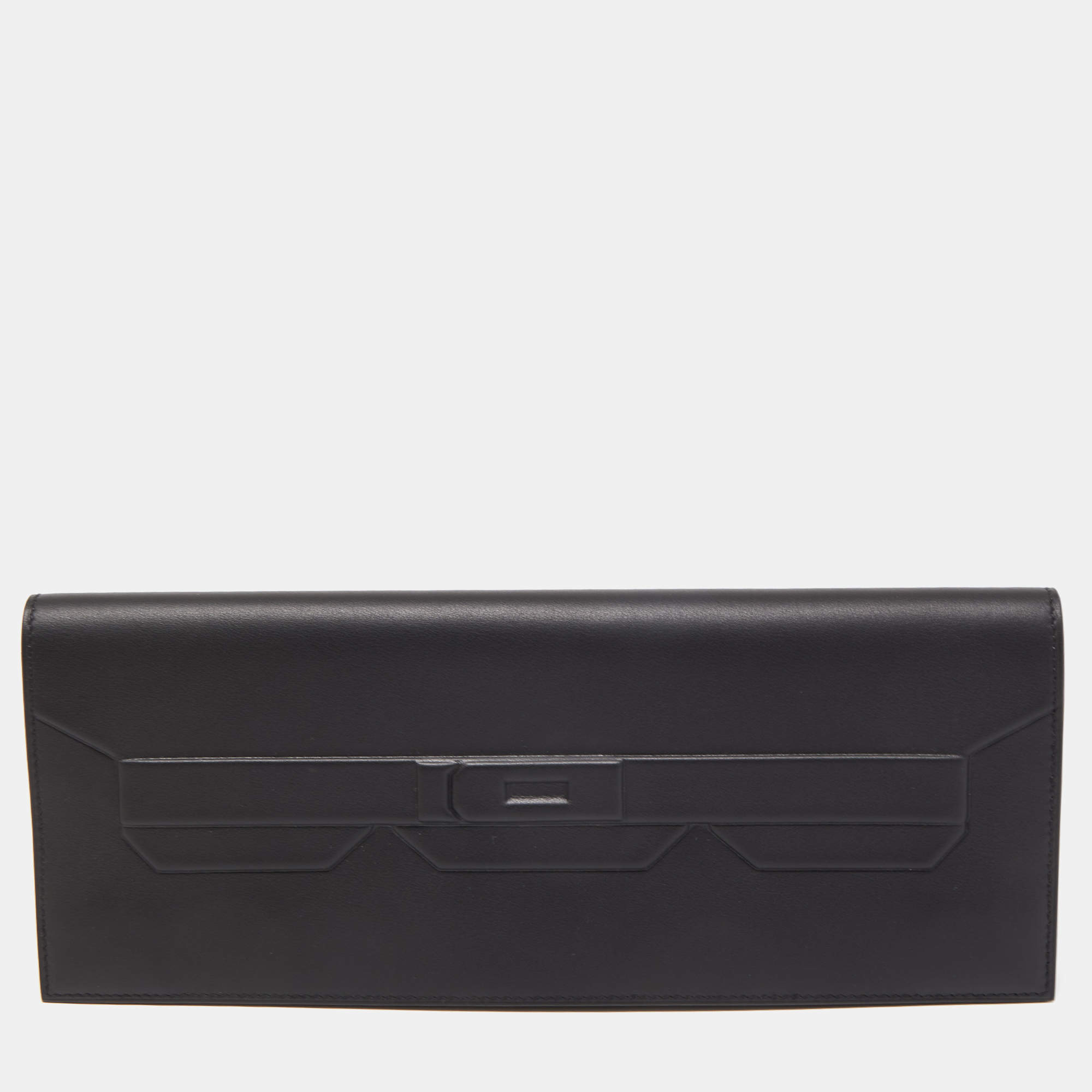 Kelly dépêches leather clutch bag Hermès Black in Leather - 23391539