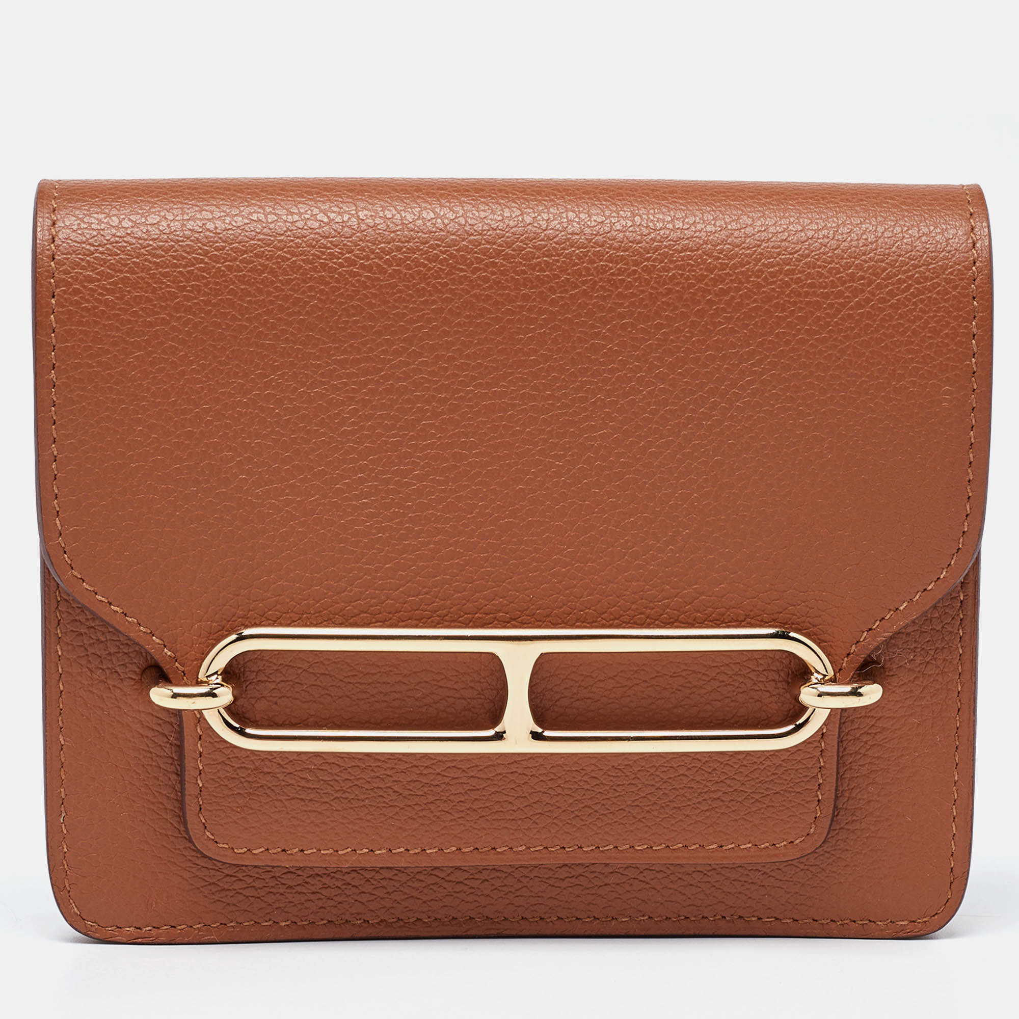 Pre Owned Hermes Chai Evercolor Roulis Slim Wallet