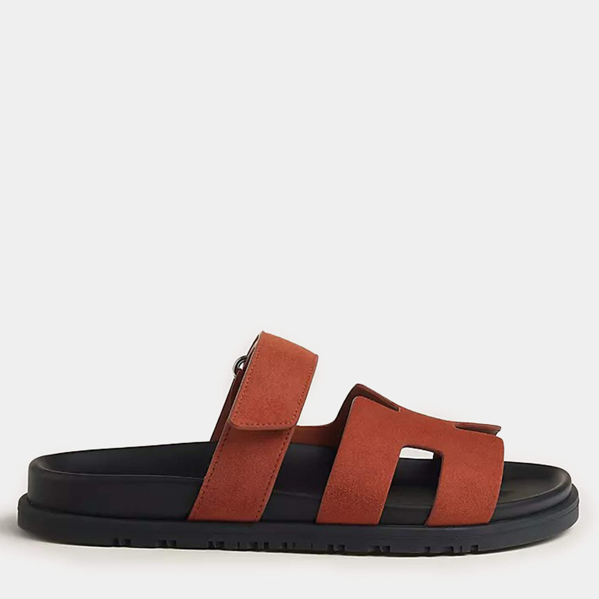 Hermes Orange Canyon Rubber Chypre  Sandal