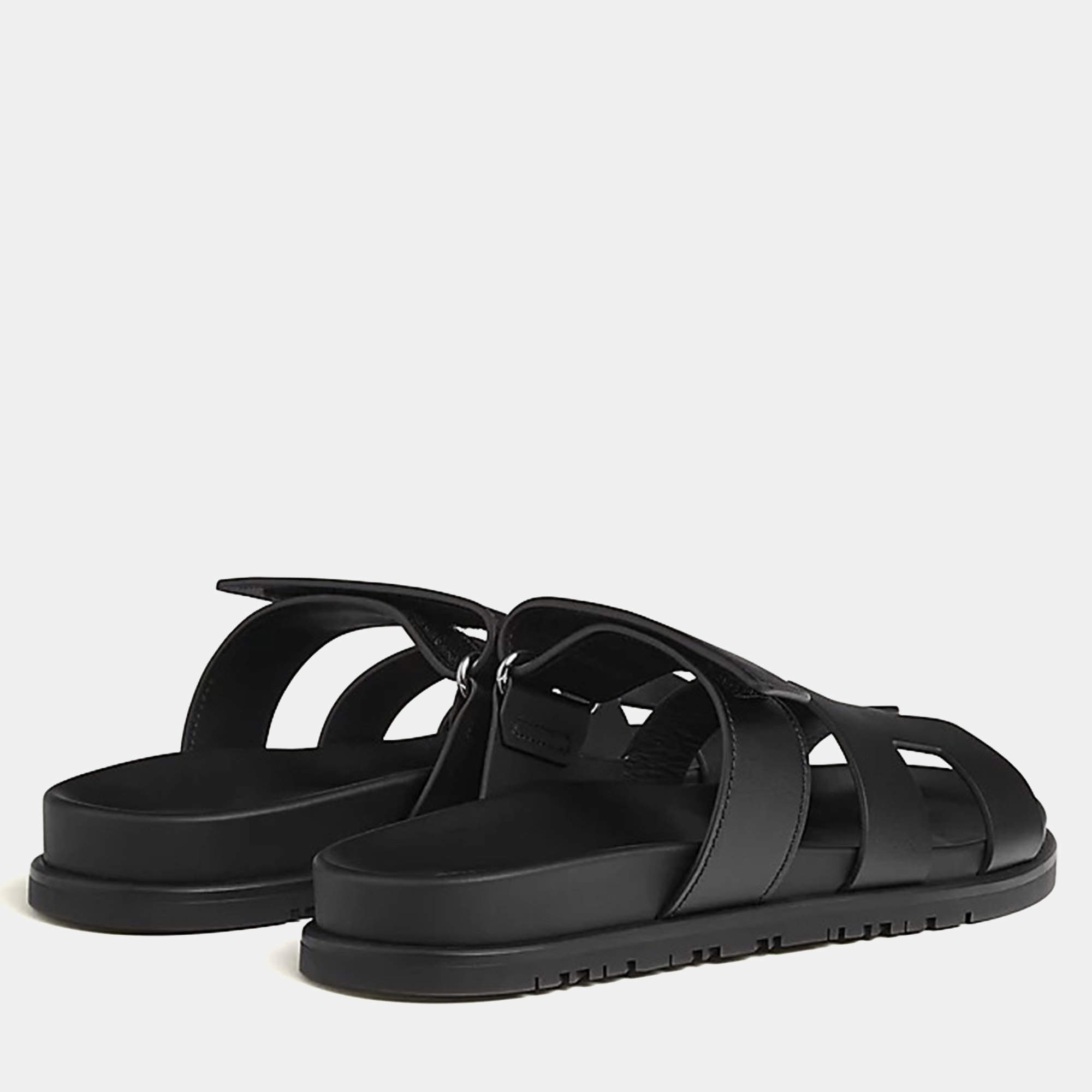 Hermès Chypre Sandals, Noir