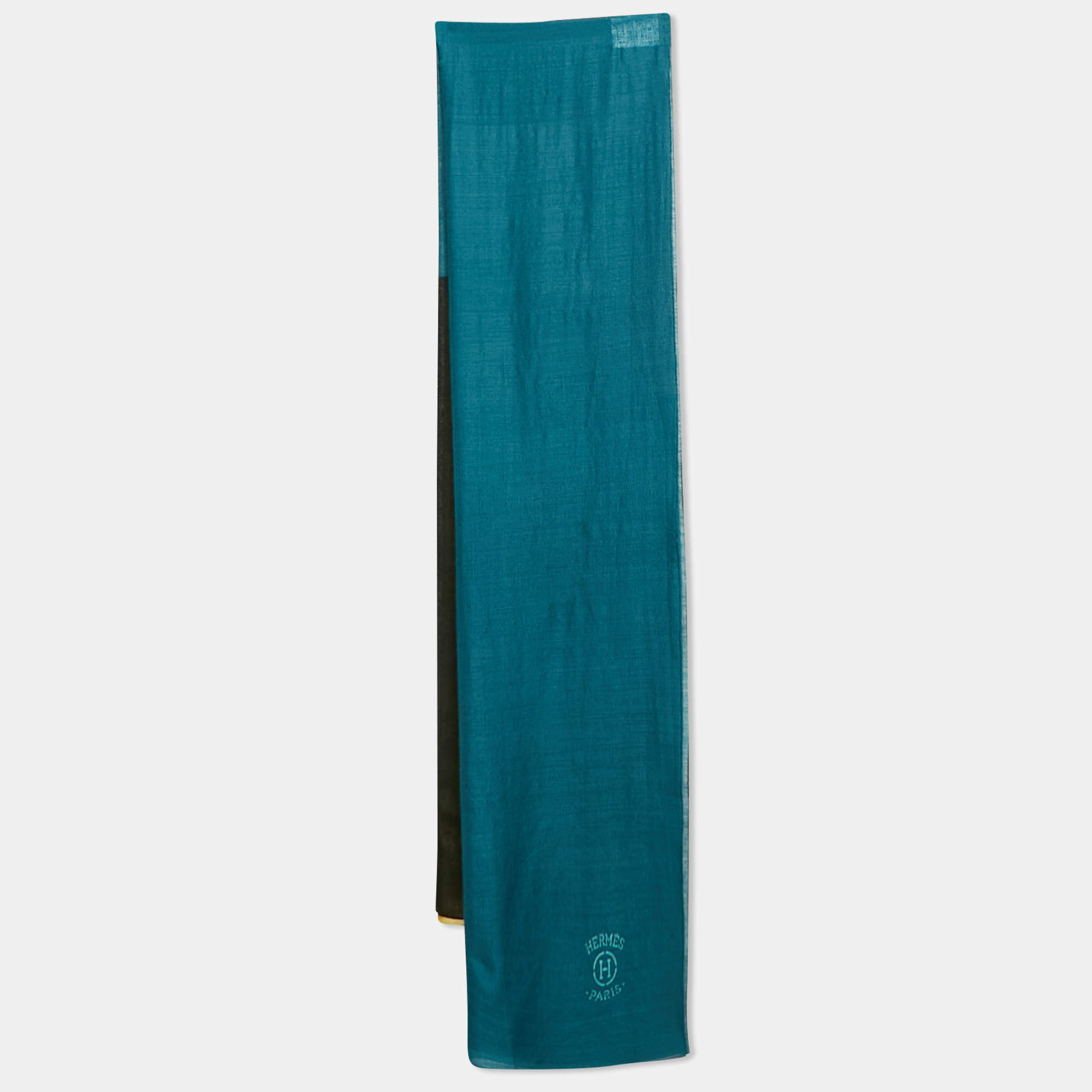 Hermès Multicolor Color-Blocked Cashmere Scarf