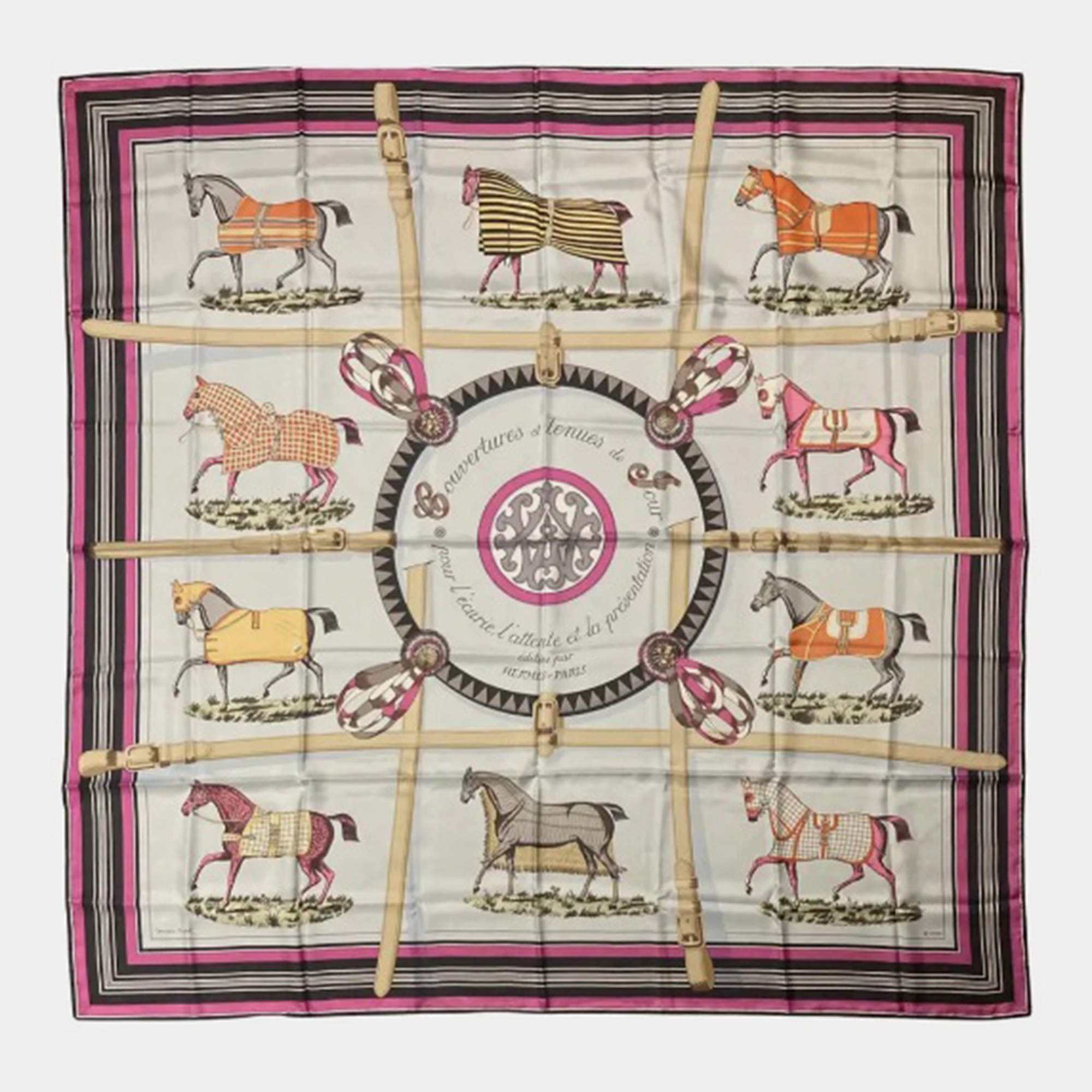 Hermes Couvertures Et Tenues De Jour Silk Scarf Shawl 140Cm