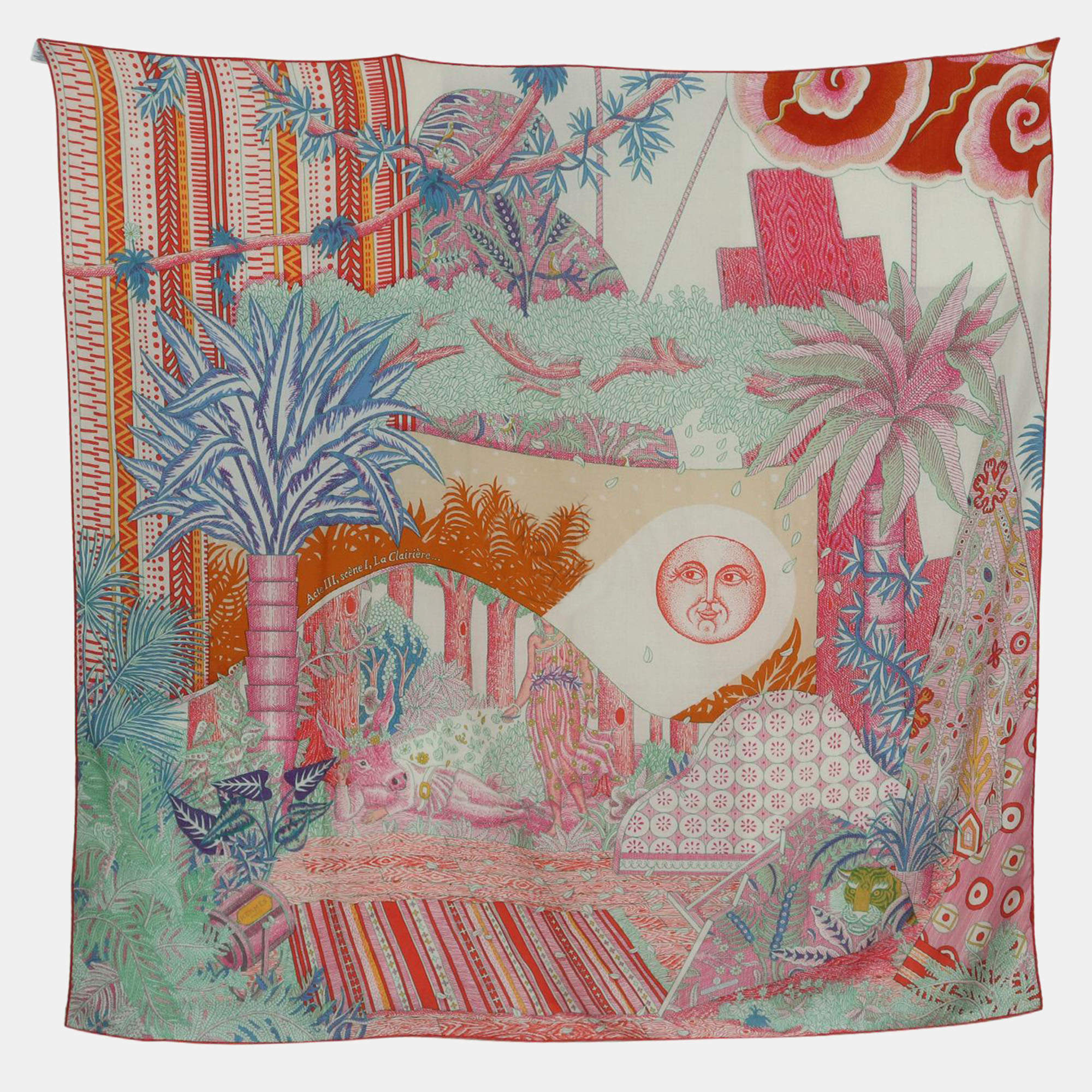 Hermes Multicolor Cashmere, Silk Acte III, Scene I, La Clairiere Shawl 