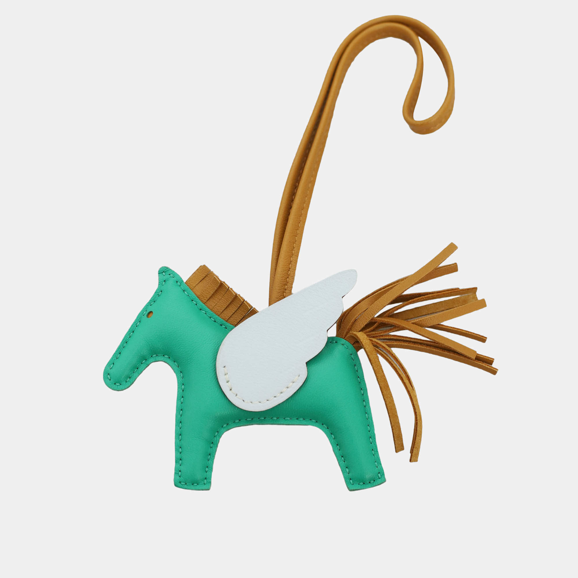 Hermes Green Leather Rodem Pegase PM Charm