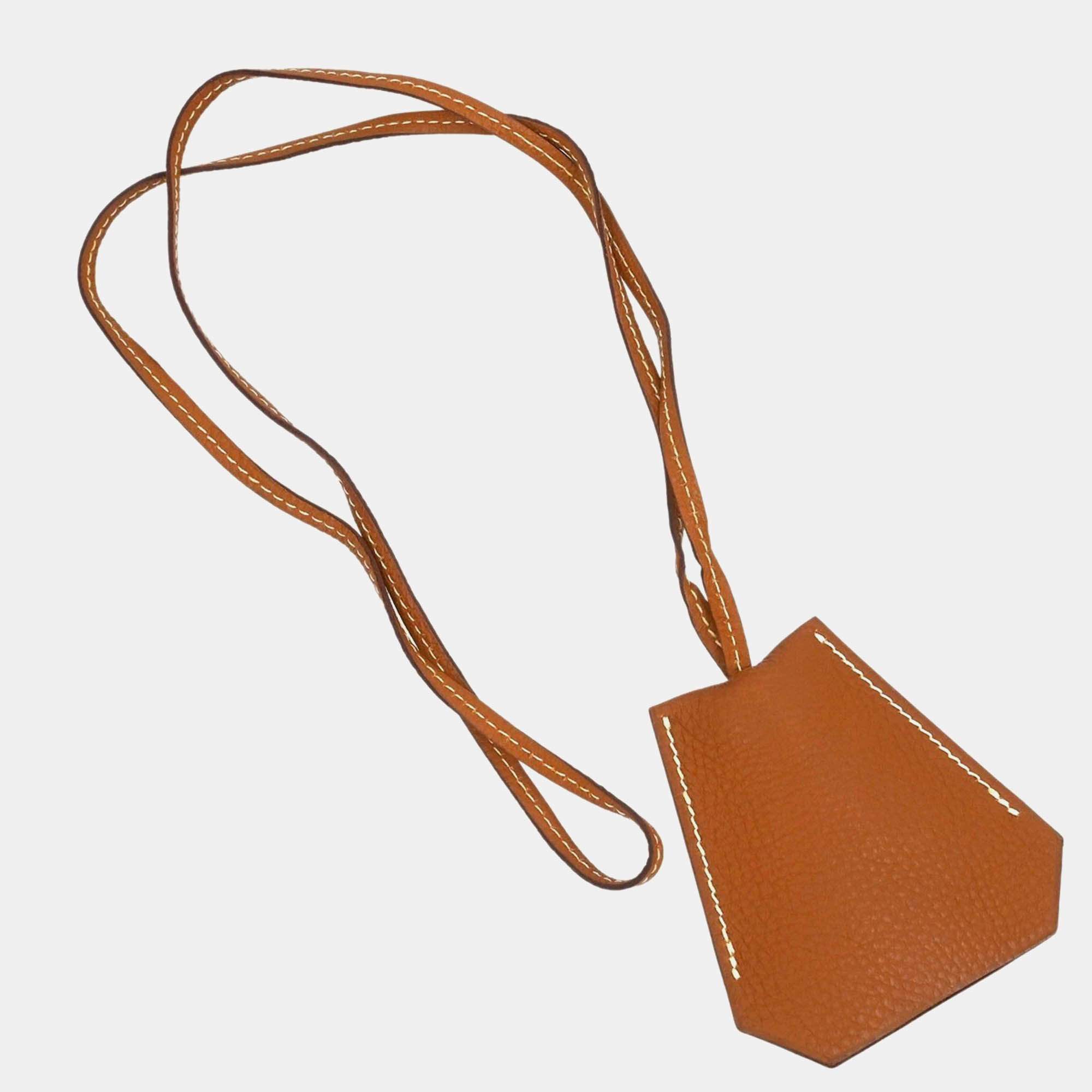 Hermes Gold Togo Clochette Necklace