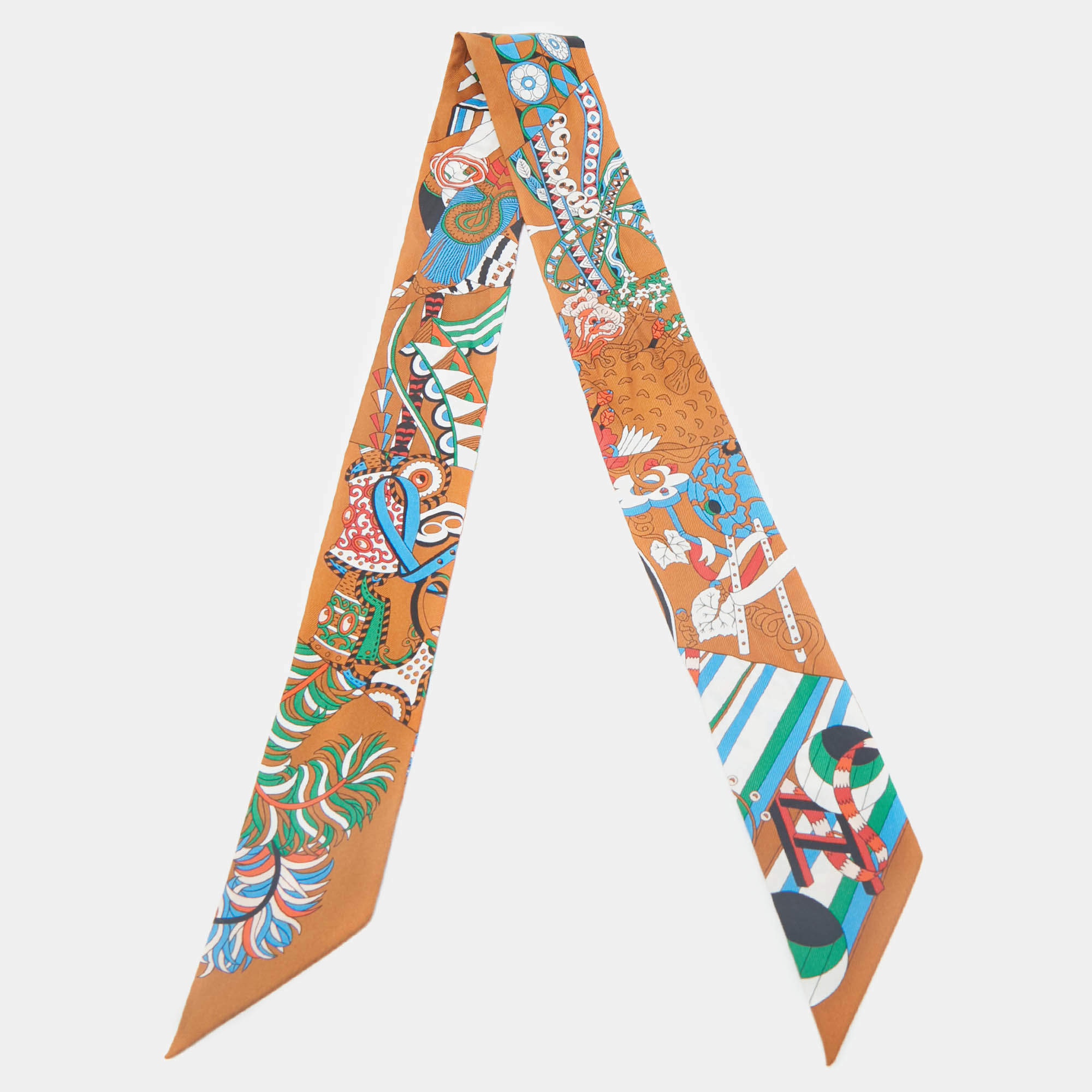Hermes Brown De l'Ombrelle Aux Duels Sticker Twilly