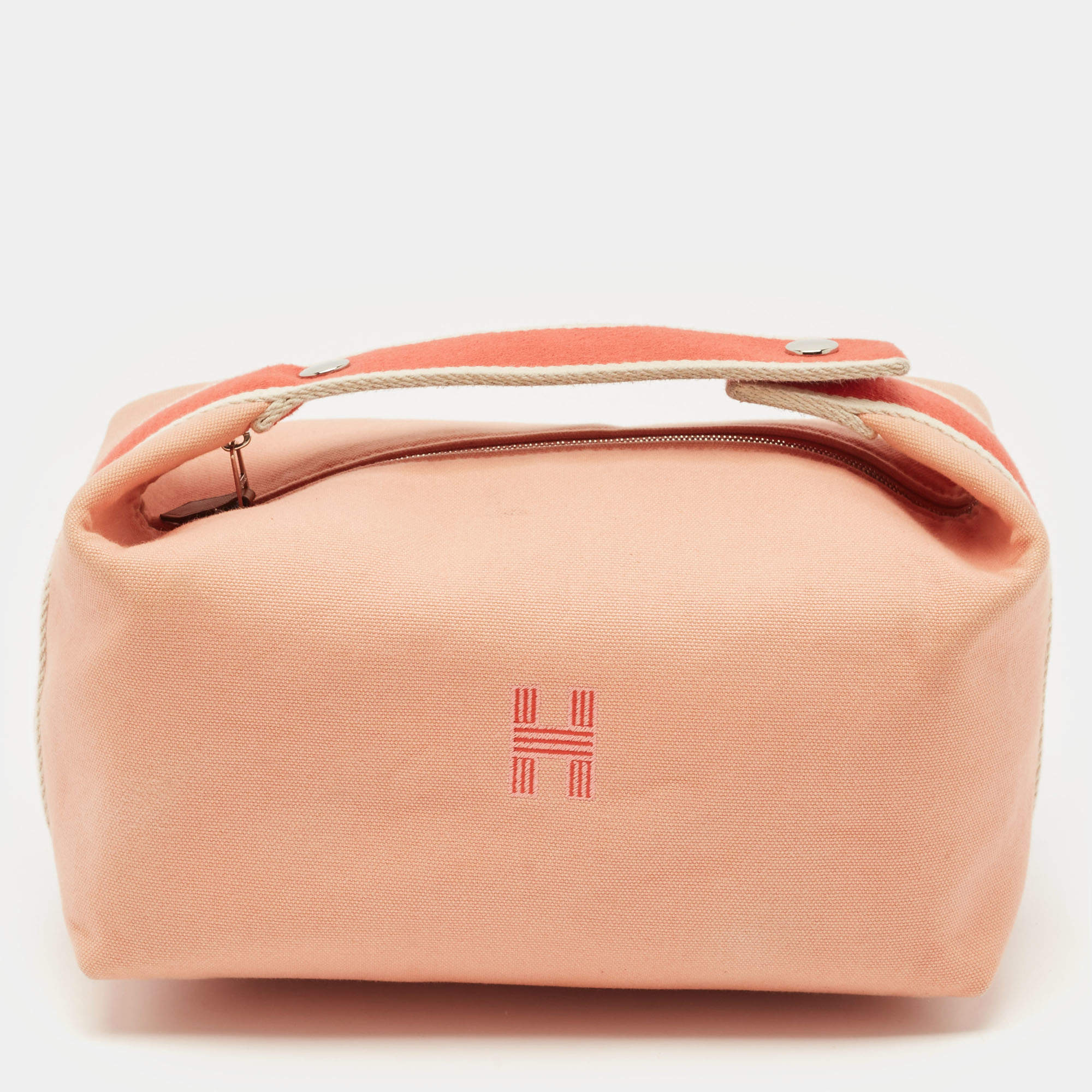 Hermes Goyave Canvas Large Bride-A-Brac Pouch