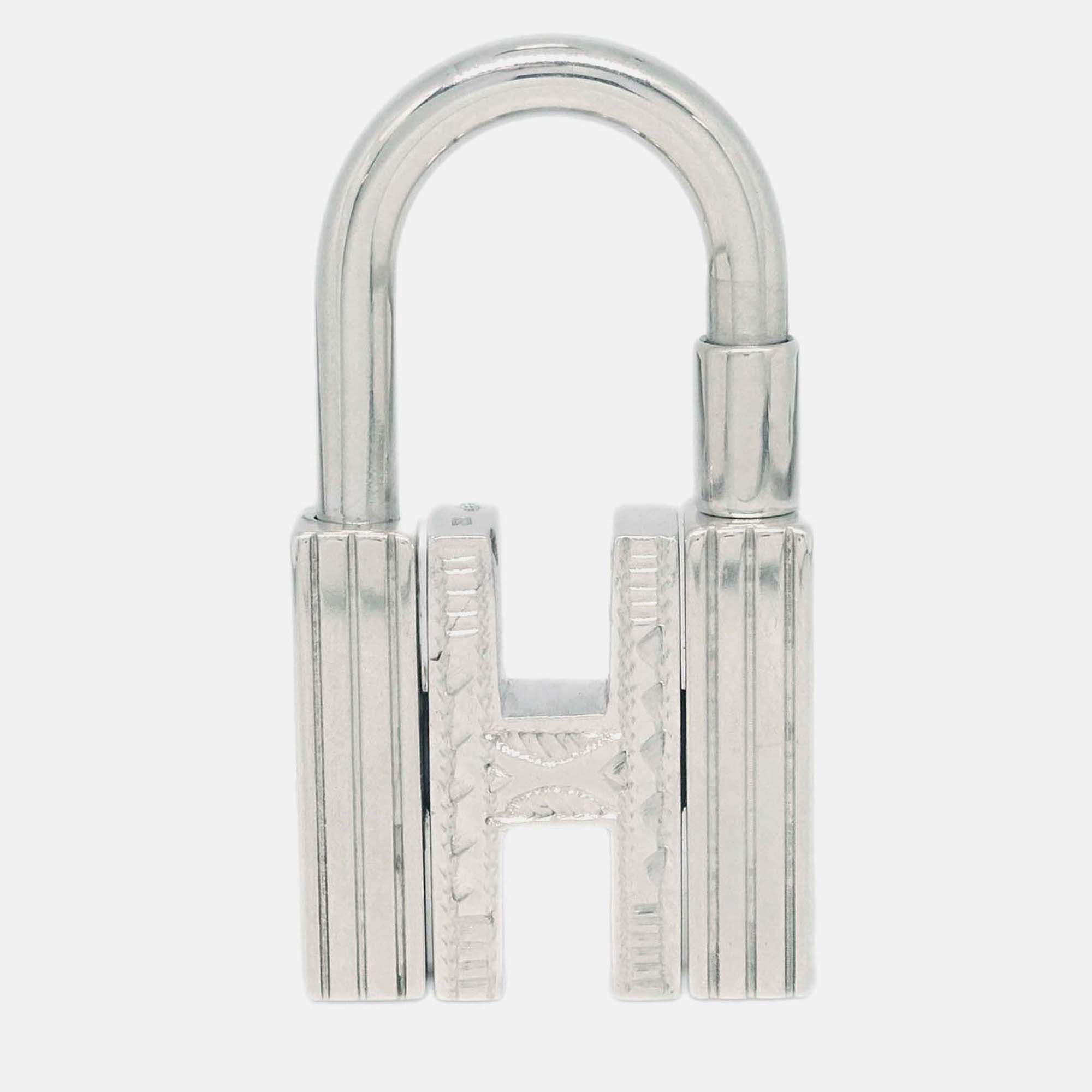 Pre Owned Hermes Silver Touareg H Cadena Small