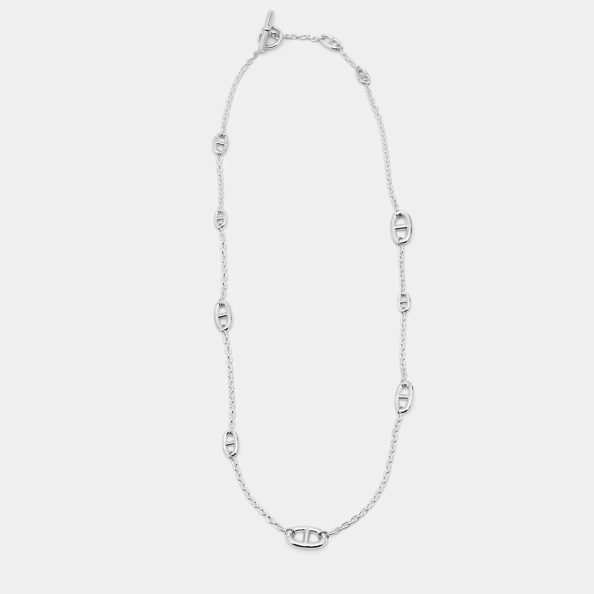 Pre Owned قلادة هيرمس فاراندول فضة استرليني مع لون فضي