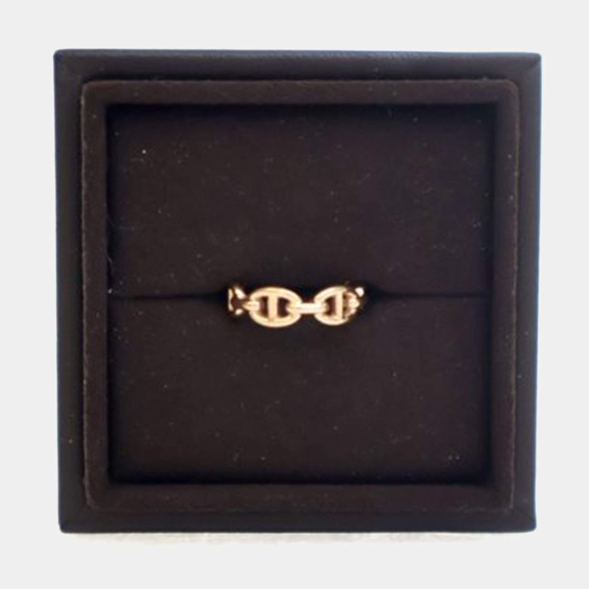 Pre Owned Hermes Small Model Chaine D'ancre Enchainee Ring 