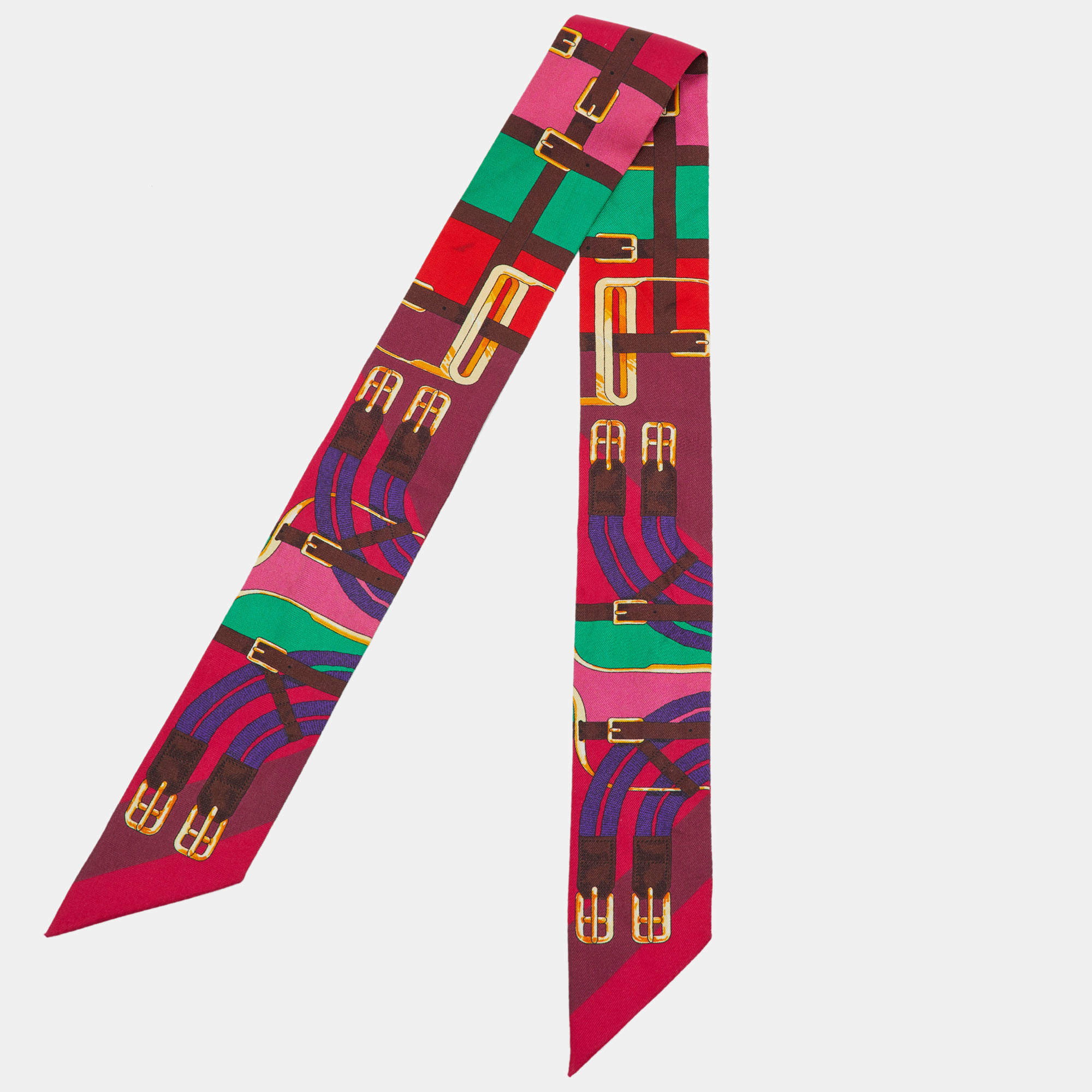 Pre Owned Hermès Multicolor Grand Manege Silk Twilly