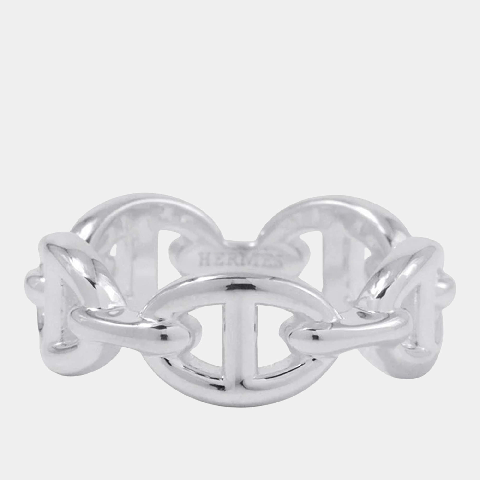 Pre Owned Hermes Chaine D'Ancre Anchene Ring Size PM  Sv925