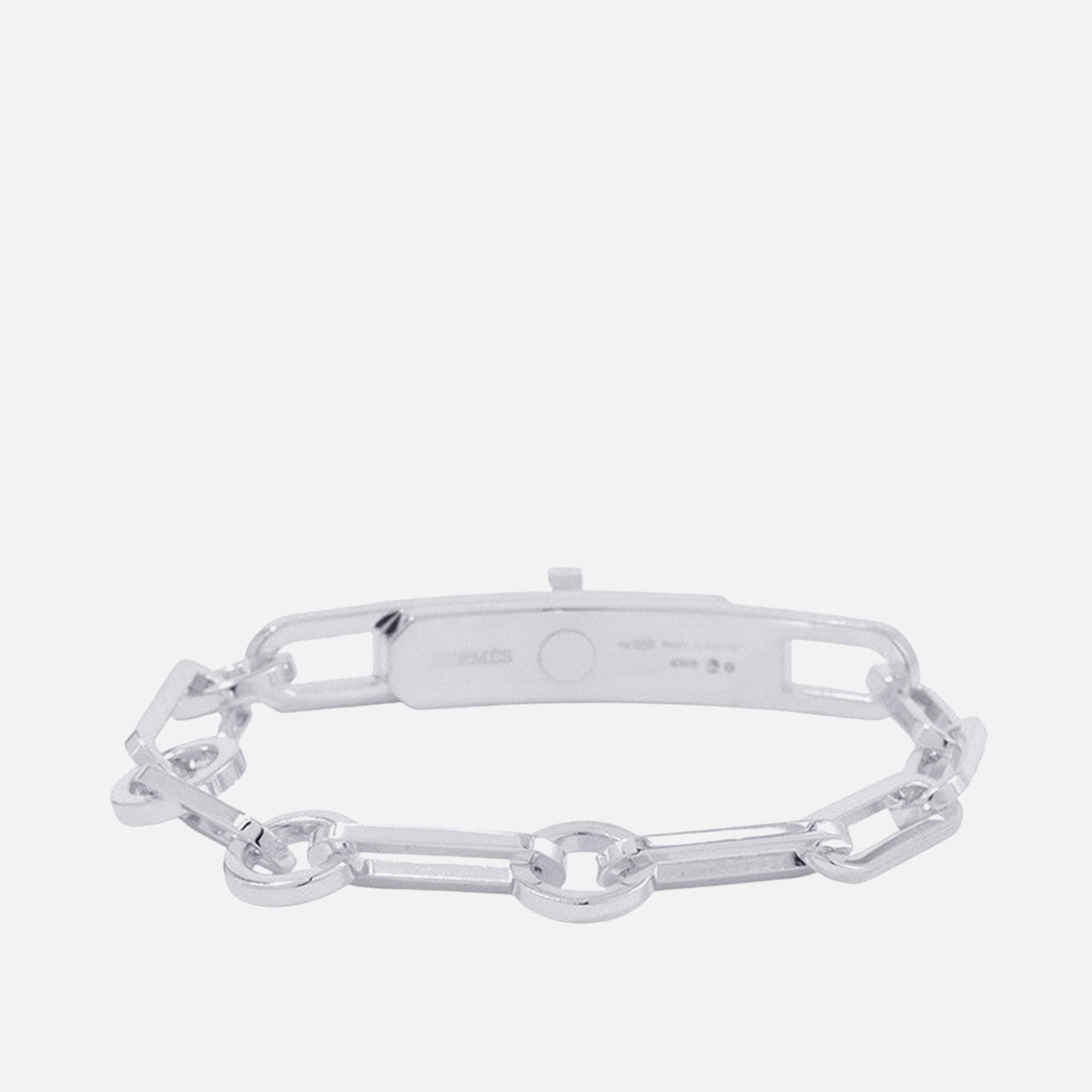 Pre Owned Hermes Kelly Chaine Single Tour Bracelet Size 15 Sv925