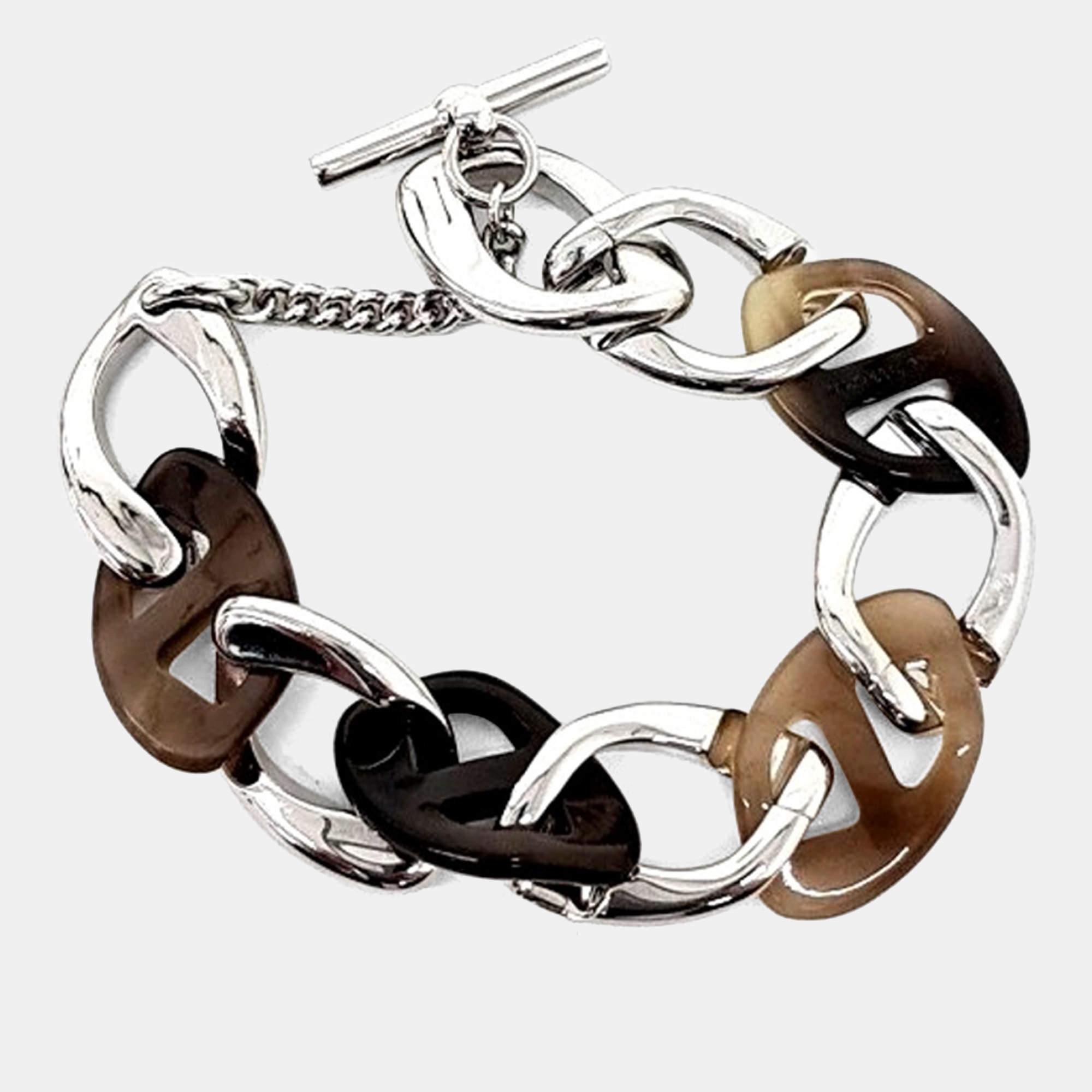 Pre Owned Hermes Chain Horn Bracelet