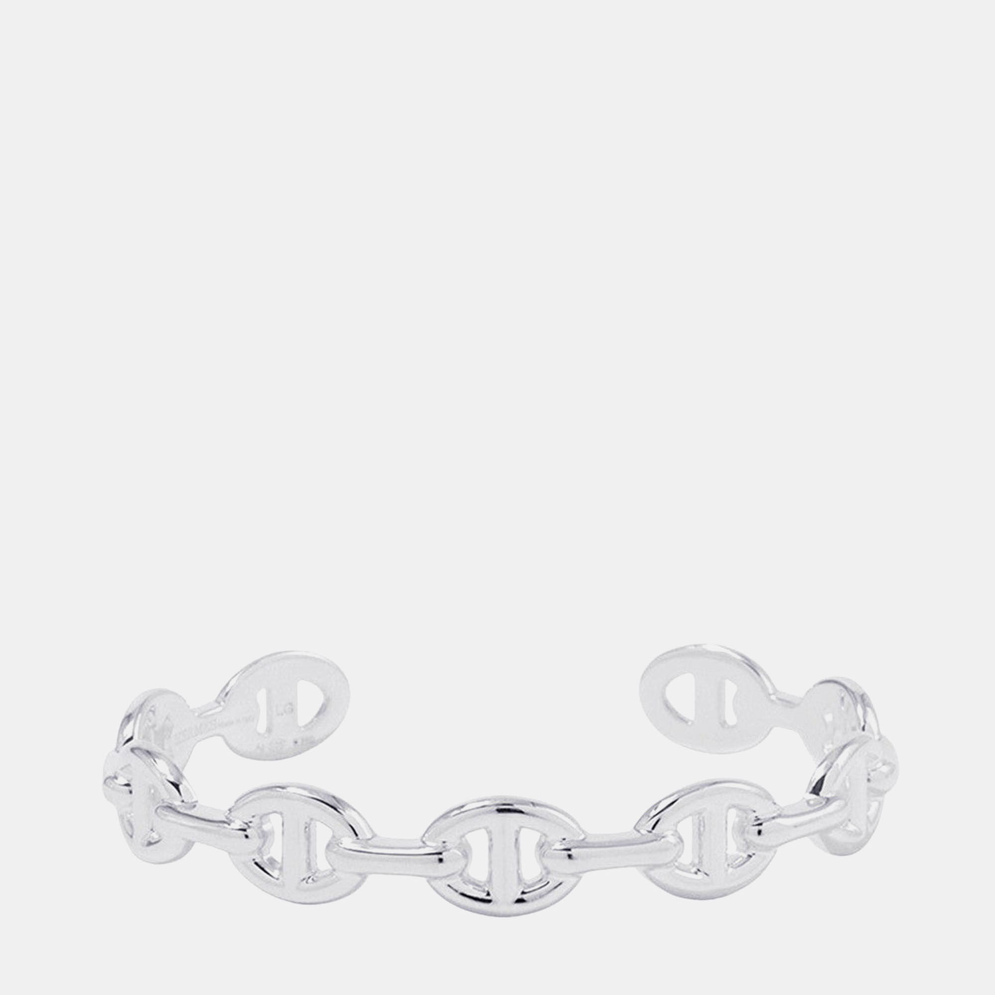 مملوكة مسبقًا Hermes Chaine D'Ancre Bangle Size LG Sv925