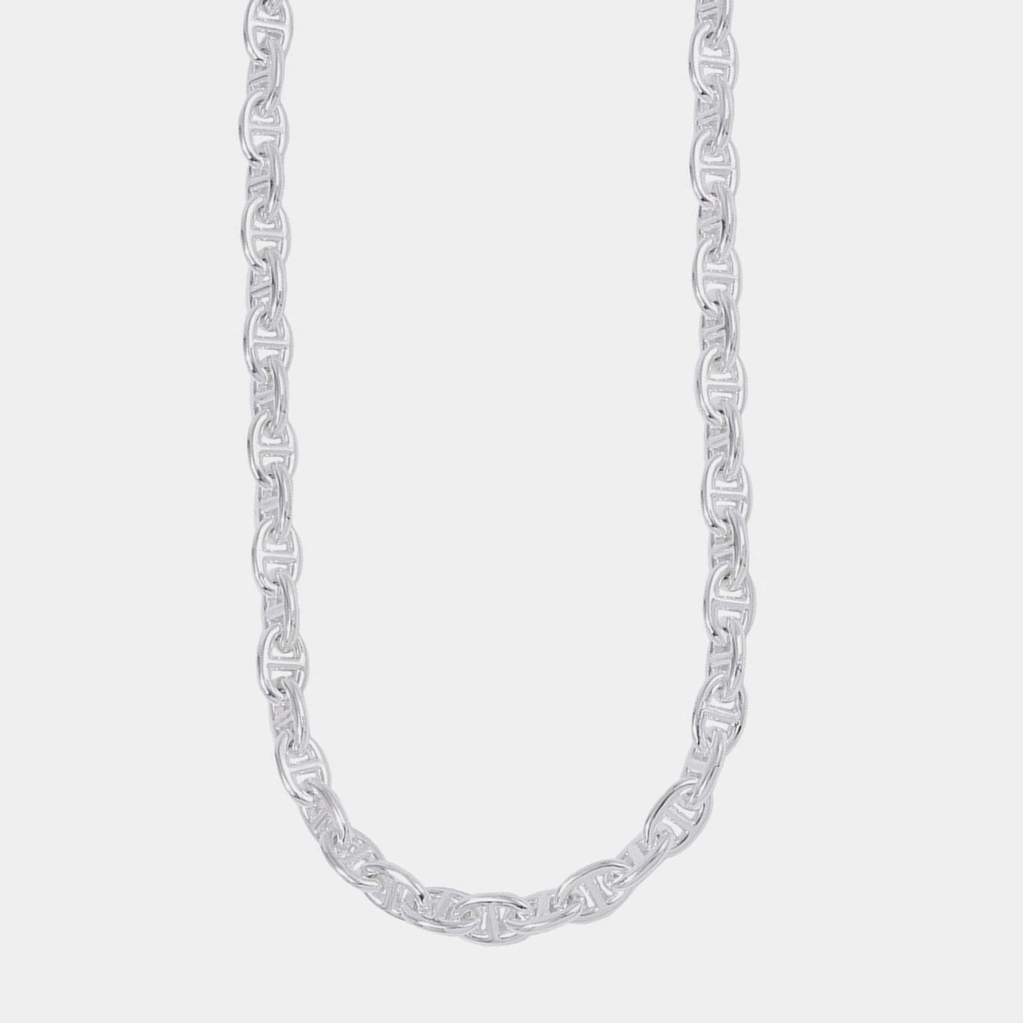 مملوكة مسبقًا Hermes Chaine D'Ancre Necklace Pm 43 Links Size Pm Sv925