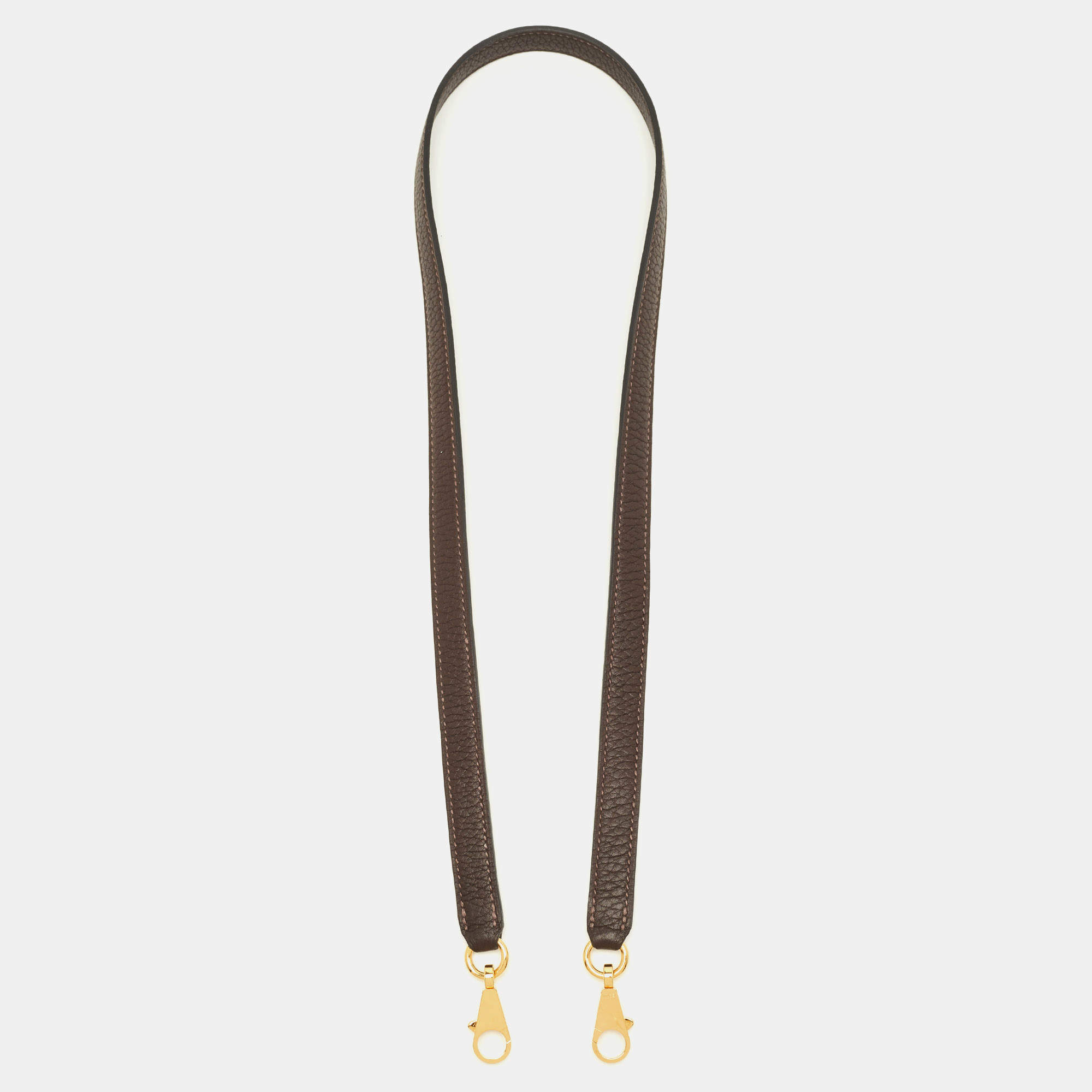 مملوكة مسبقًا Hermes Bag Shoulder Strap Moka Clemence Leather