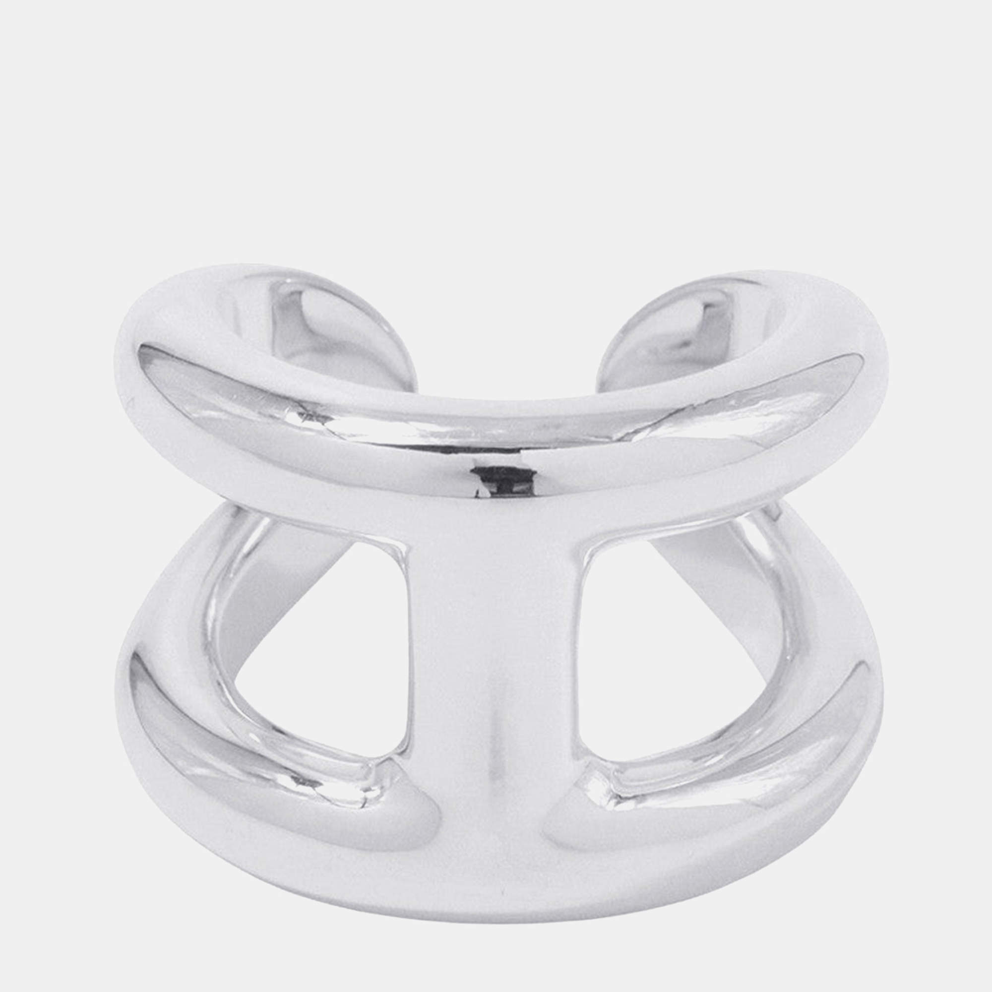 Pre Owned خاتم هيرمس أوزموز مقاس عام/53/#13 فضة 925