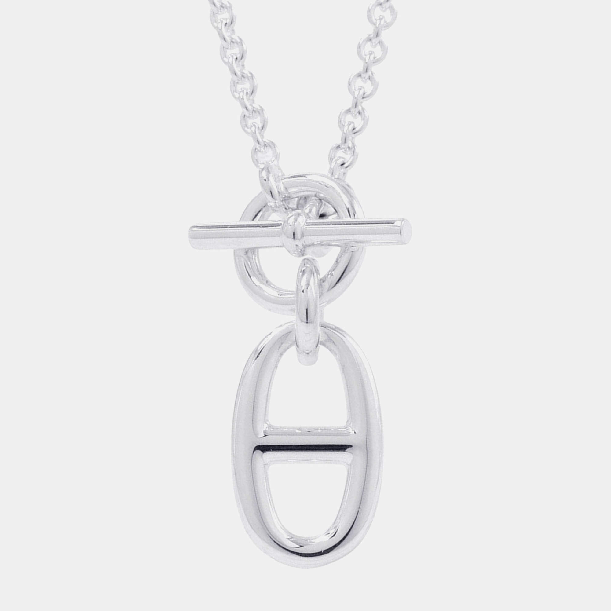 مملوكة مسبقًا Hermes Chaine D'Ancre Amulette Necklace Sv925