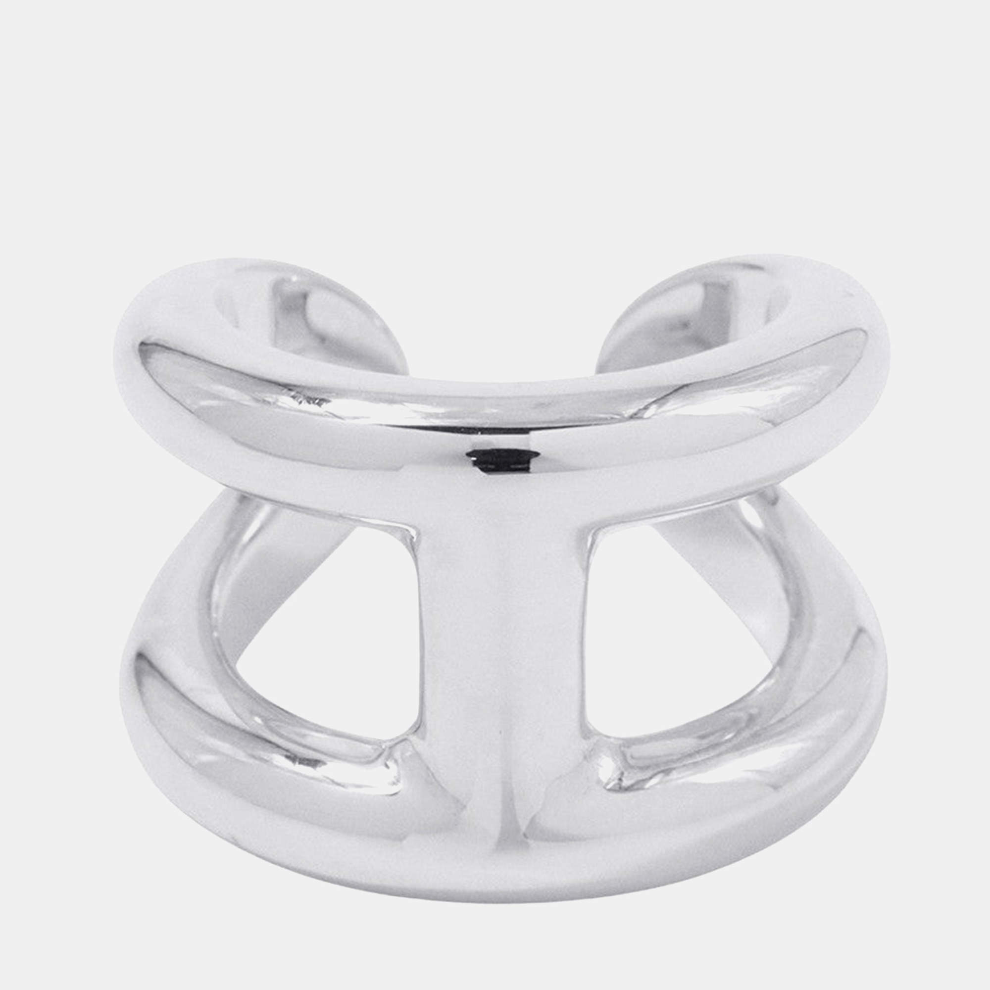 Pre Owned خاتم هيرمس أوزموز مقاس متوسط/54/#14 فضة 925