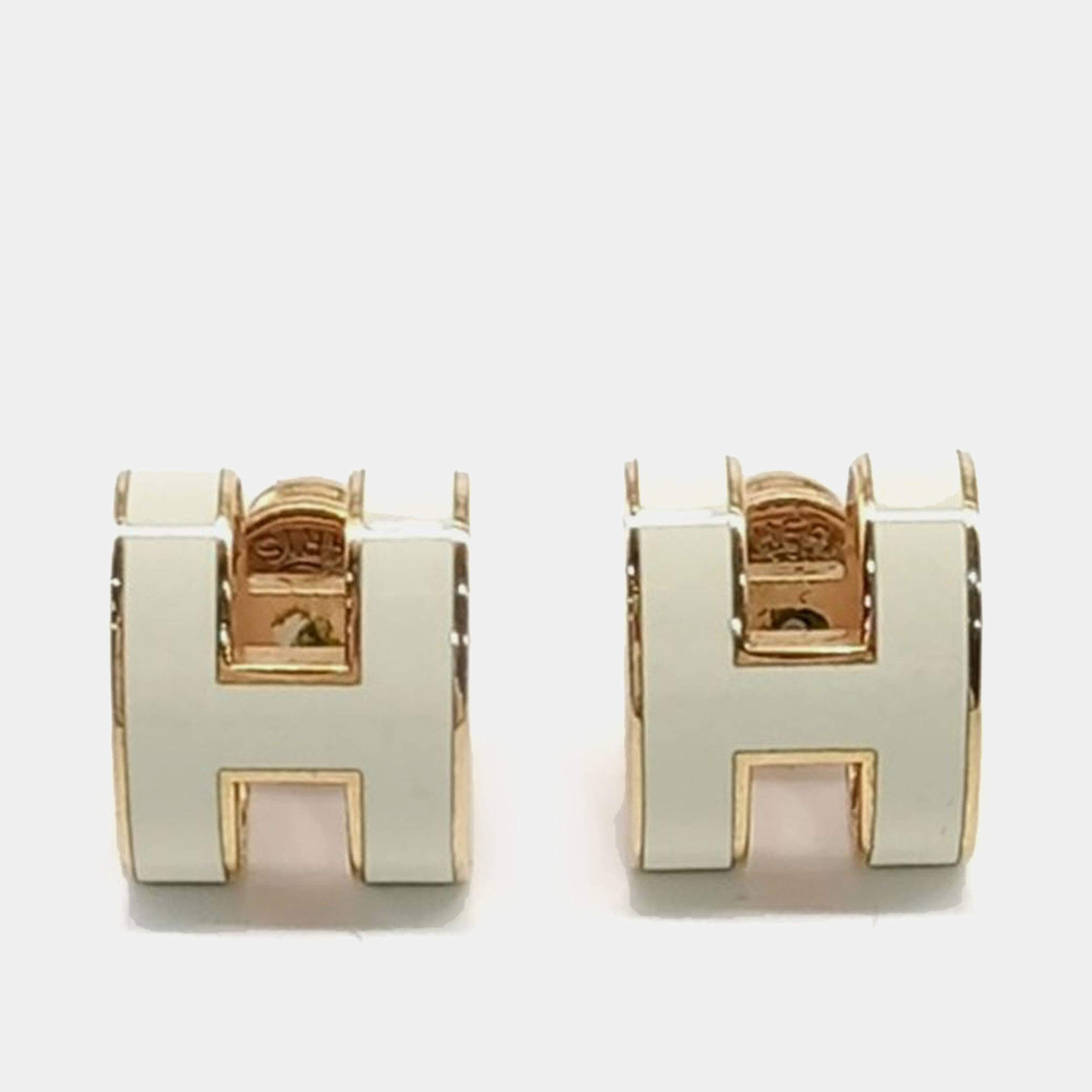 مملوكة مسبقًا Hermes Pop H logo Earrings
