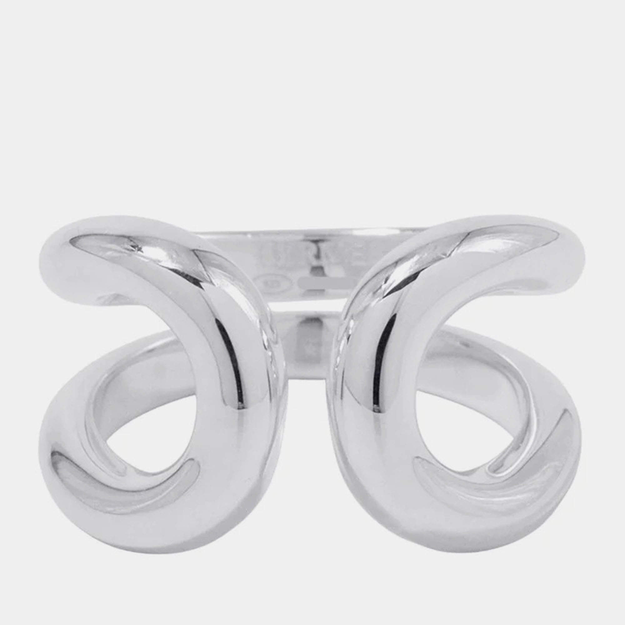 Pre Owned خاتم هيرمس ليما قياس حجم صغير/51/#11 فضة 925