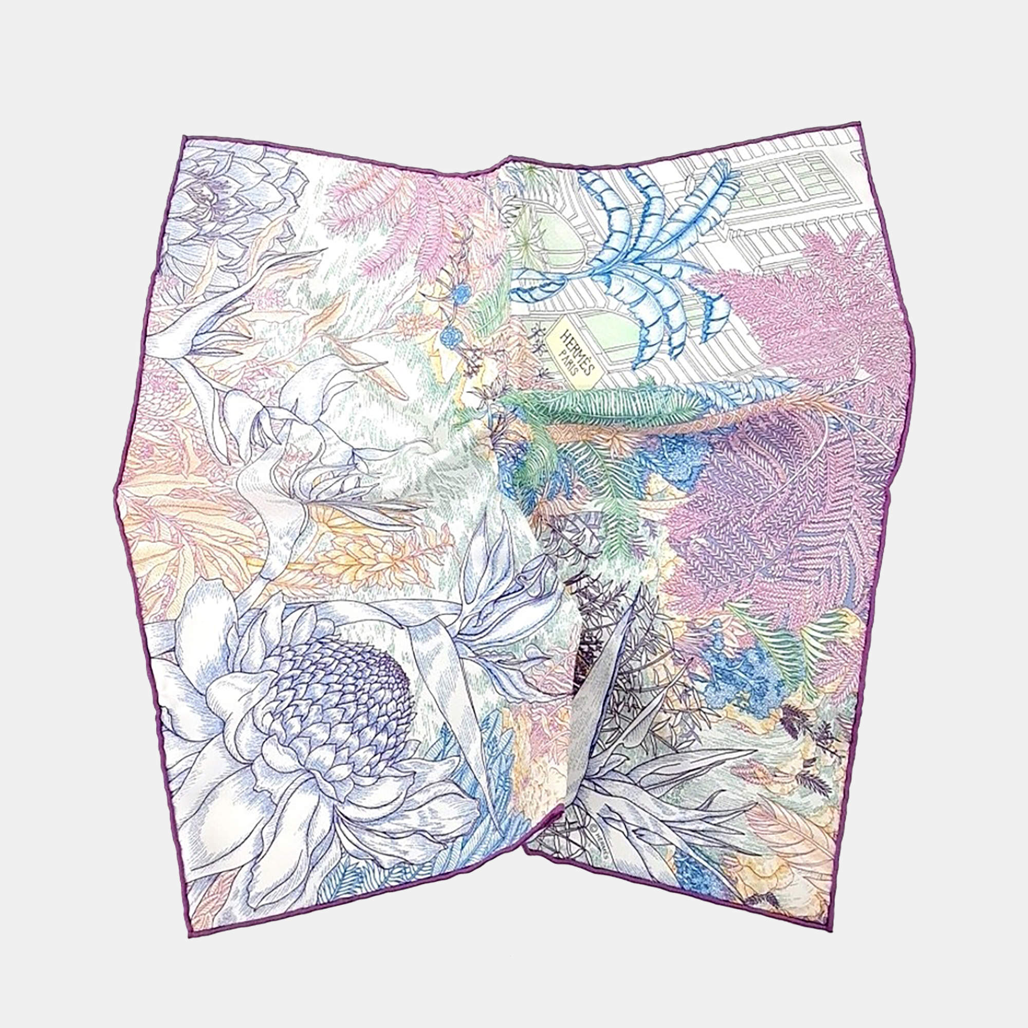 Pre Owned وشاح هيرمس حرير بيتيت