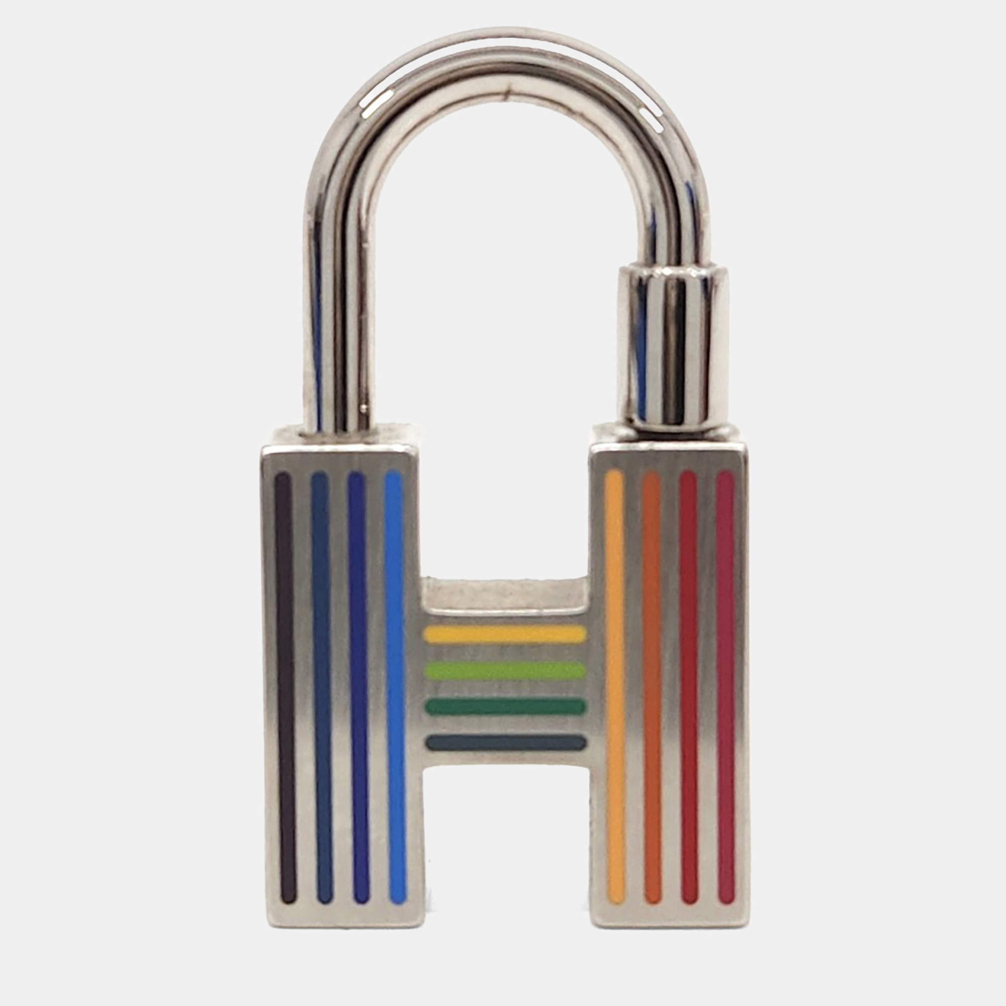 Pre Owned Hermes Quiz Rainbow Cadena Keyring