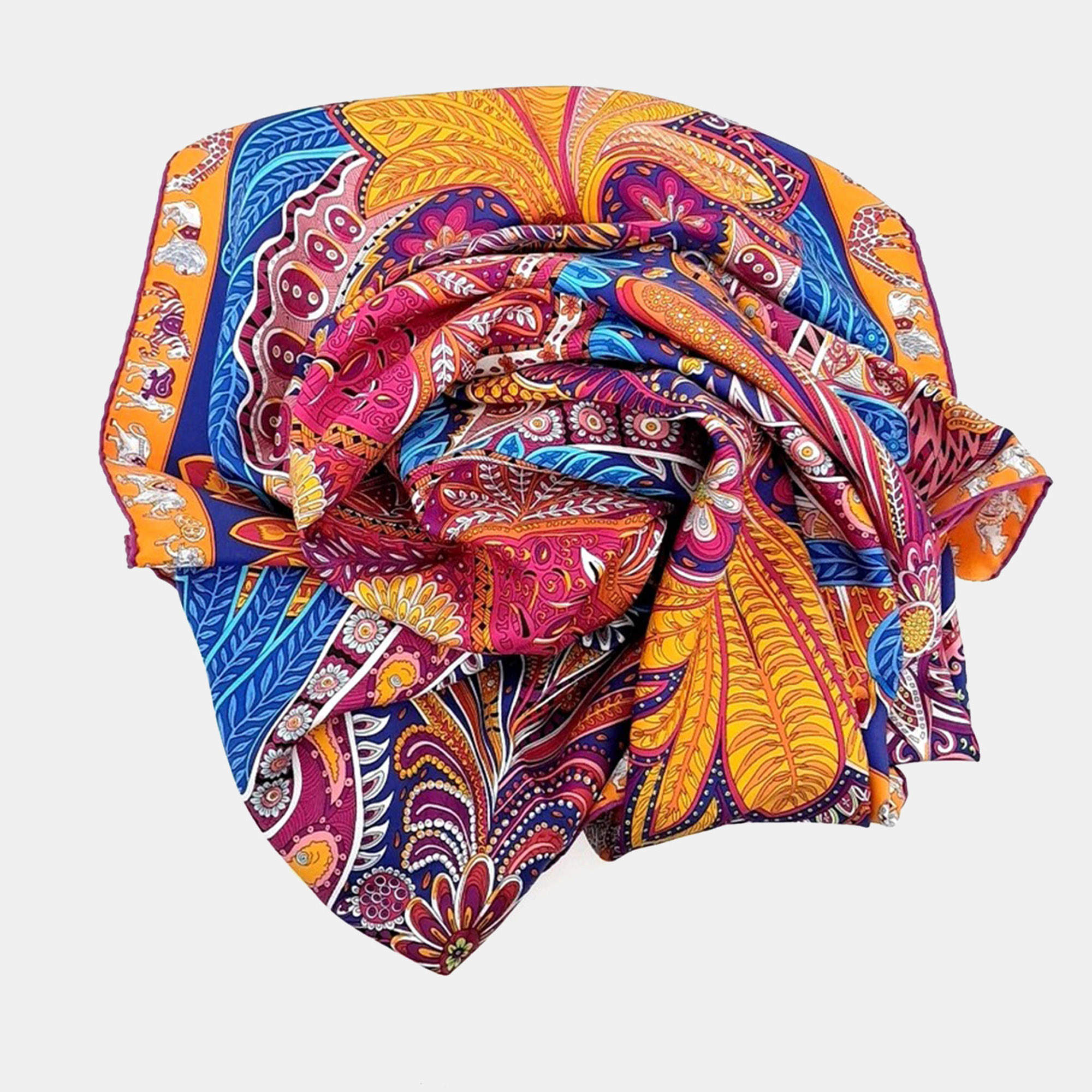 Pre Owned Hermes Multicolor Silk Scarf